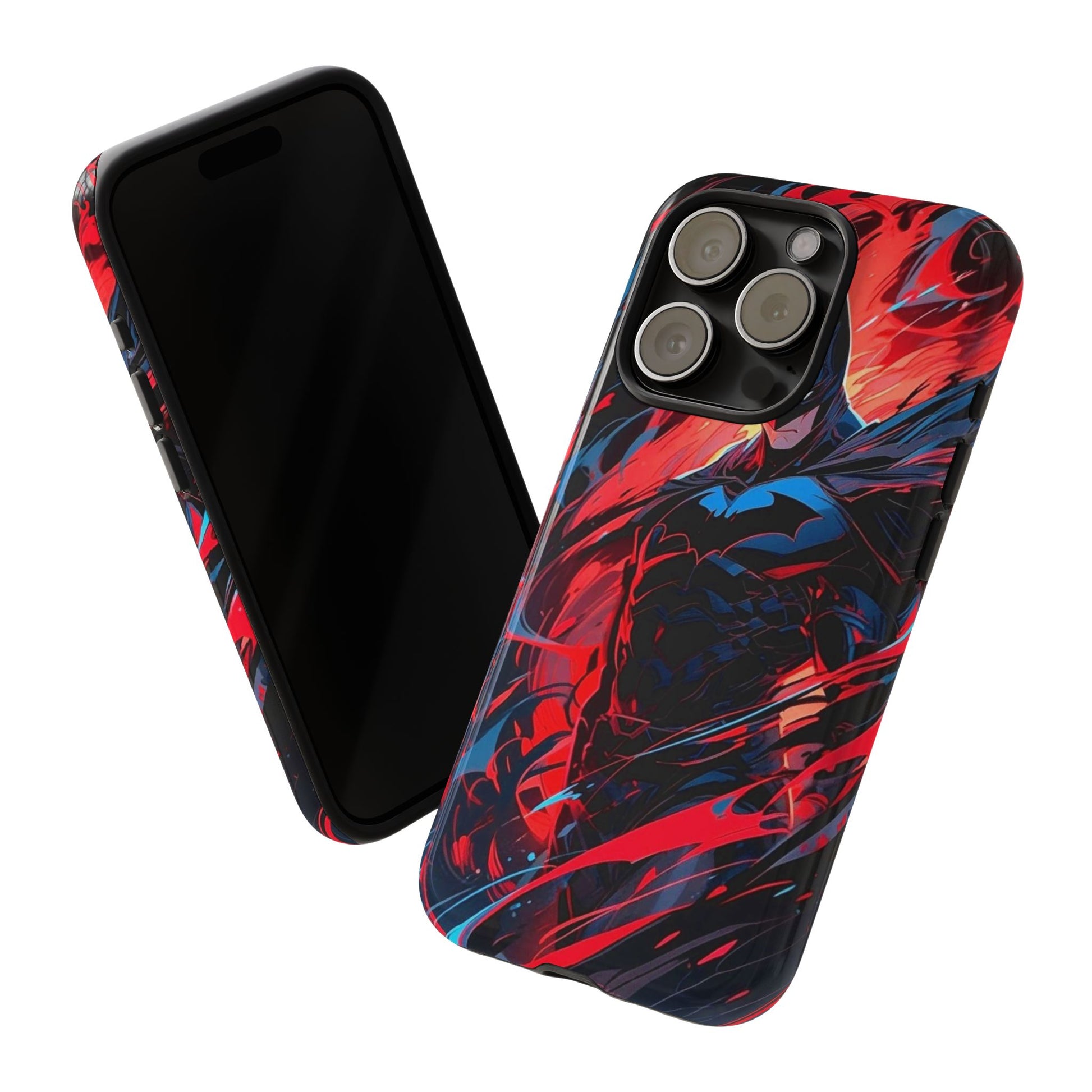 The Dark Knight Batman Art Tough Cases for iPhones, Samsung, and Pixel