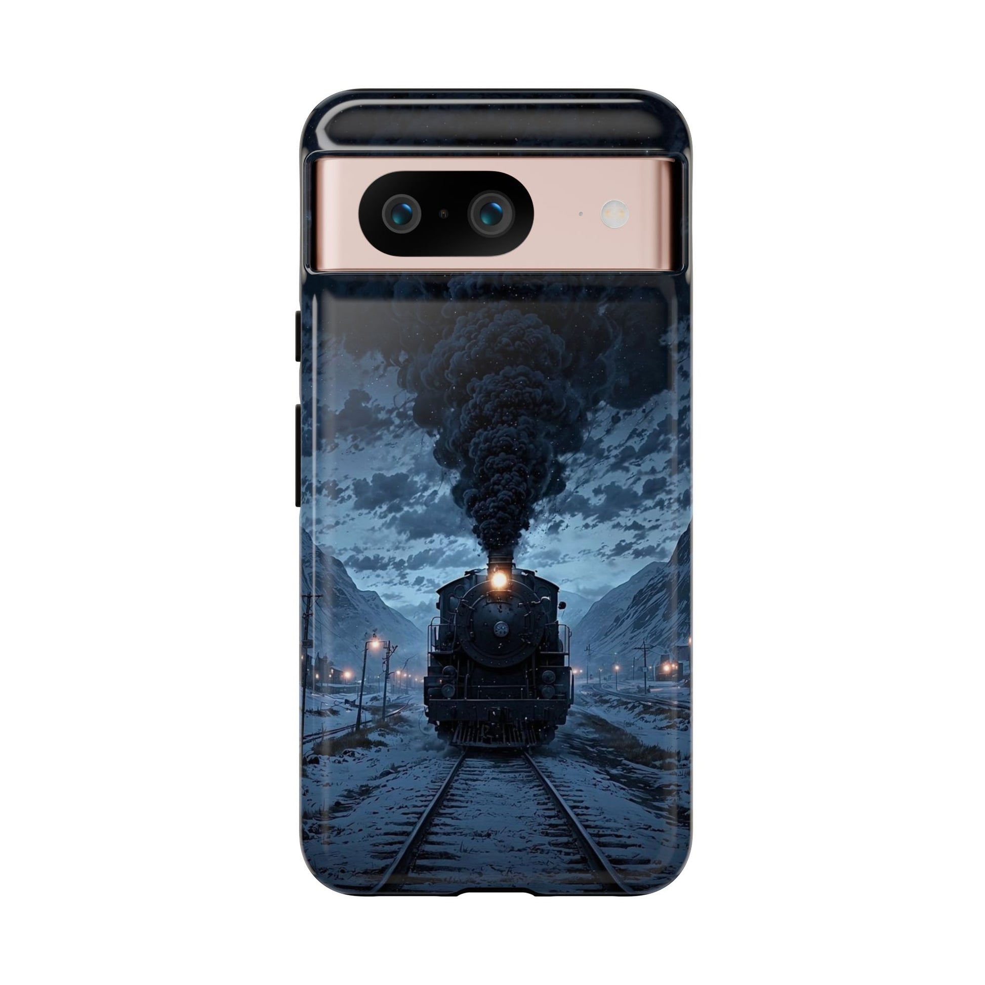 Steam Engine Train Themed Tough Cases for iPhones, Samsung, and Pixel