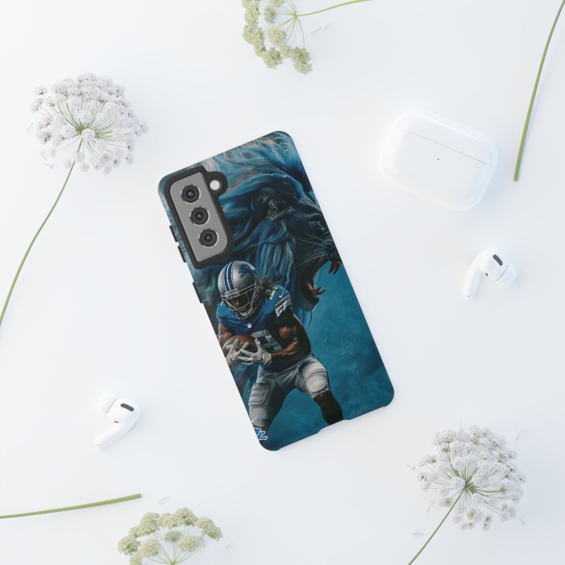 Detroit Lions Player Football Phone Case, Tough Cases for iPhones, Samsung, and Pixel