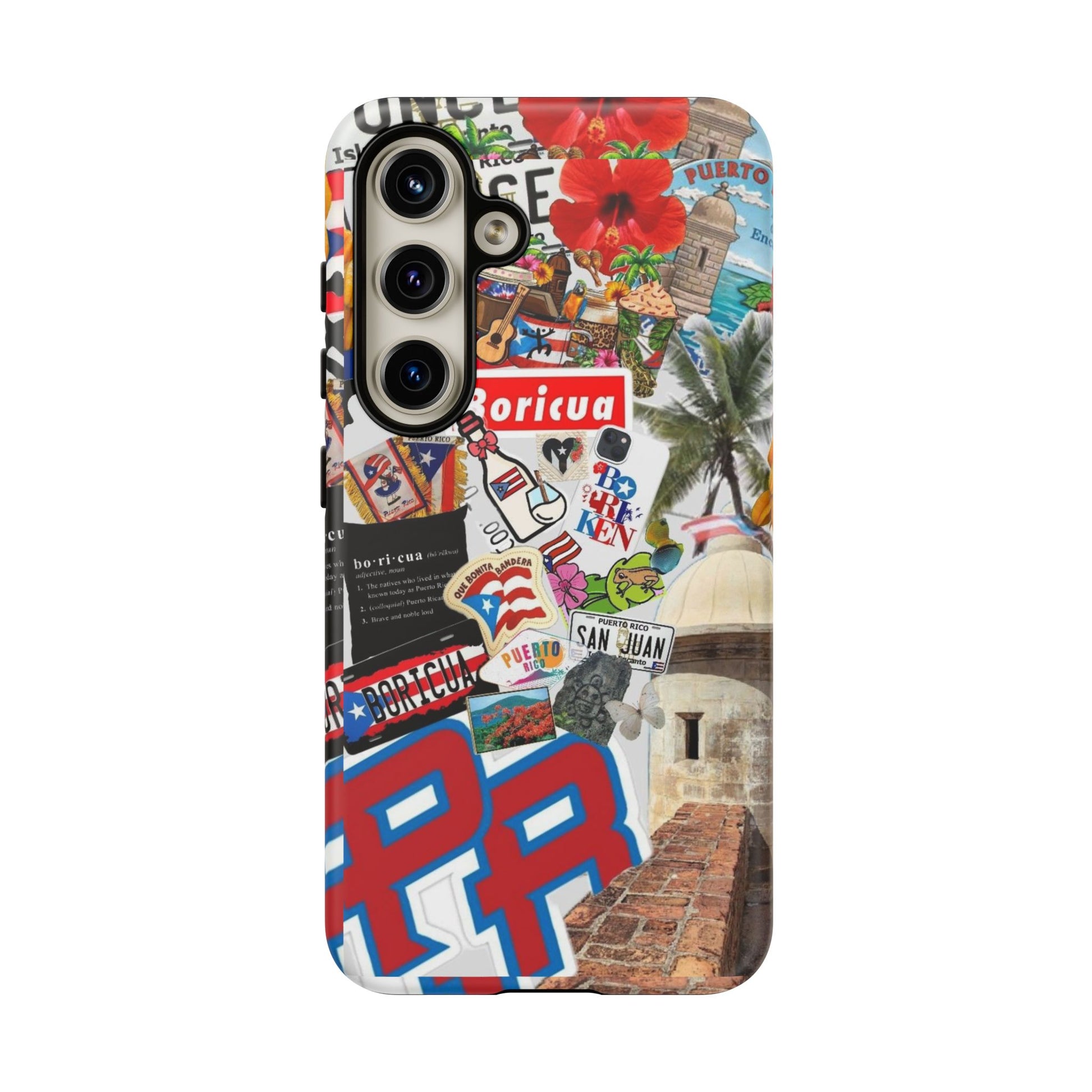 Puerto Rico Boricua Art Tough Cases for iPhones, Samsung, and Pixel