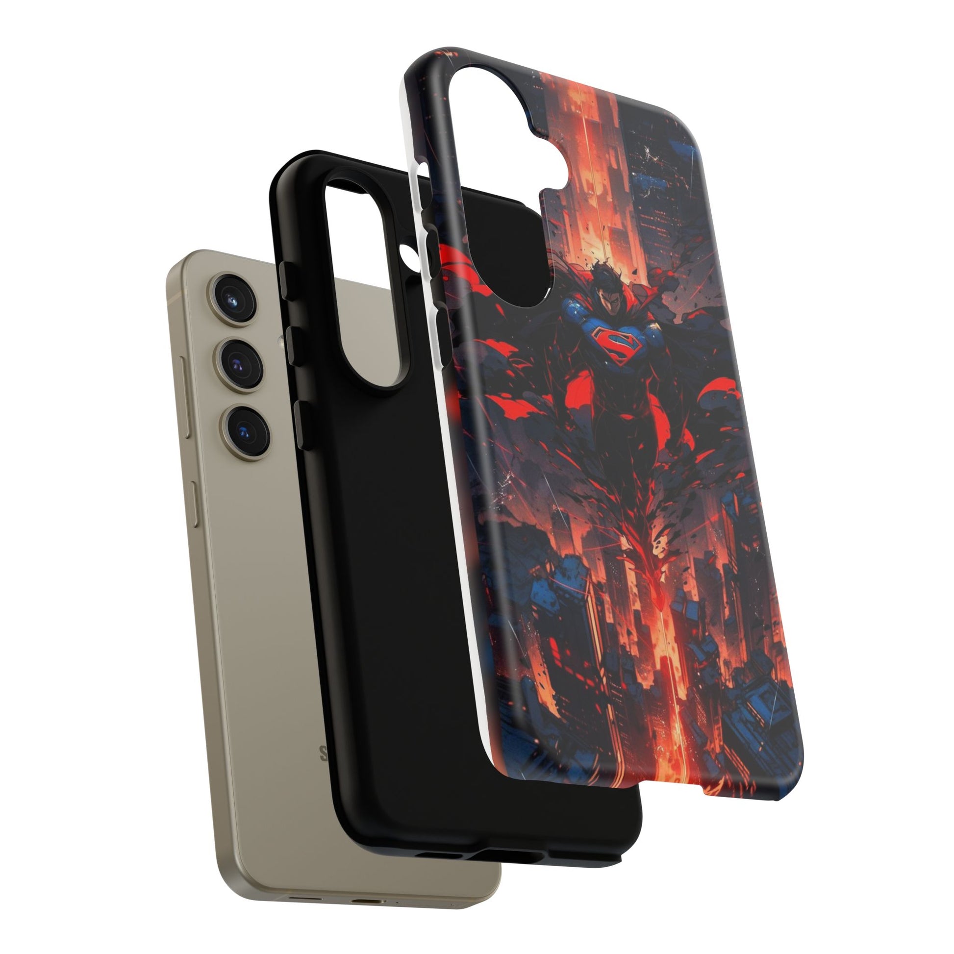Anime Superman Tough Cases for iPhones, Samsung, and Pixel