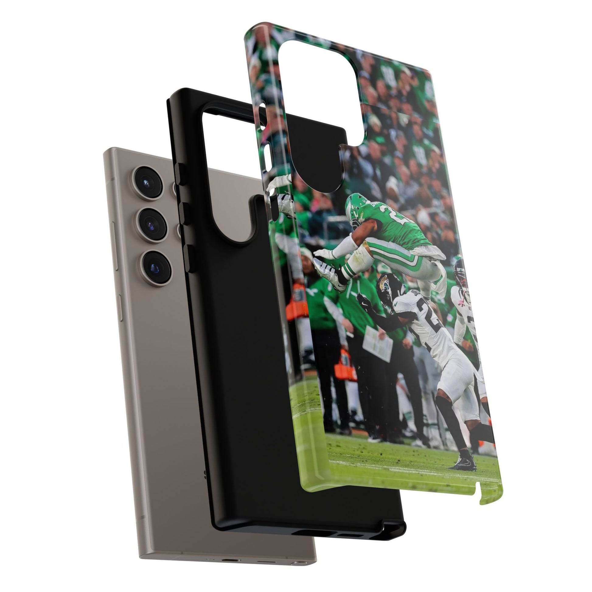 Saquon Barkley The Huddle Eagles Football Tough Cases for iPhones, Samsung, and Pixel