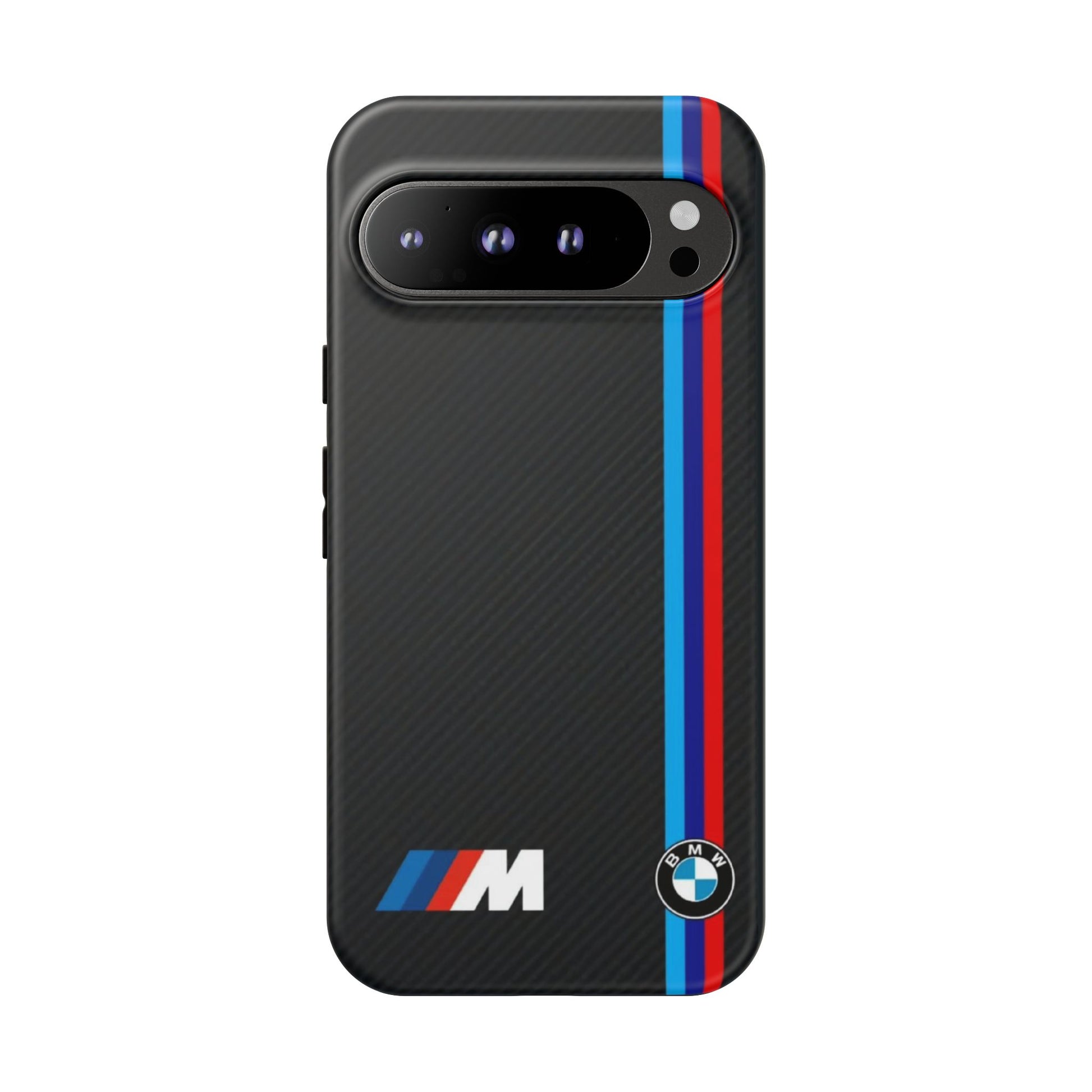 BMW M Stripes Carbon Fiber Design Tough Cases for iPhones, Samsung, and Pixel
