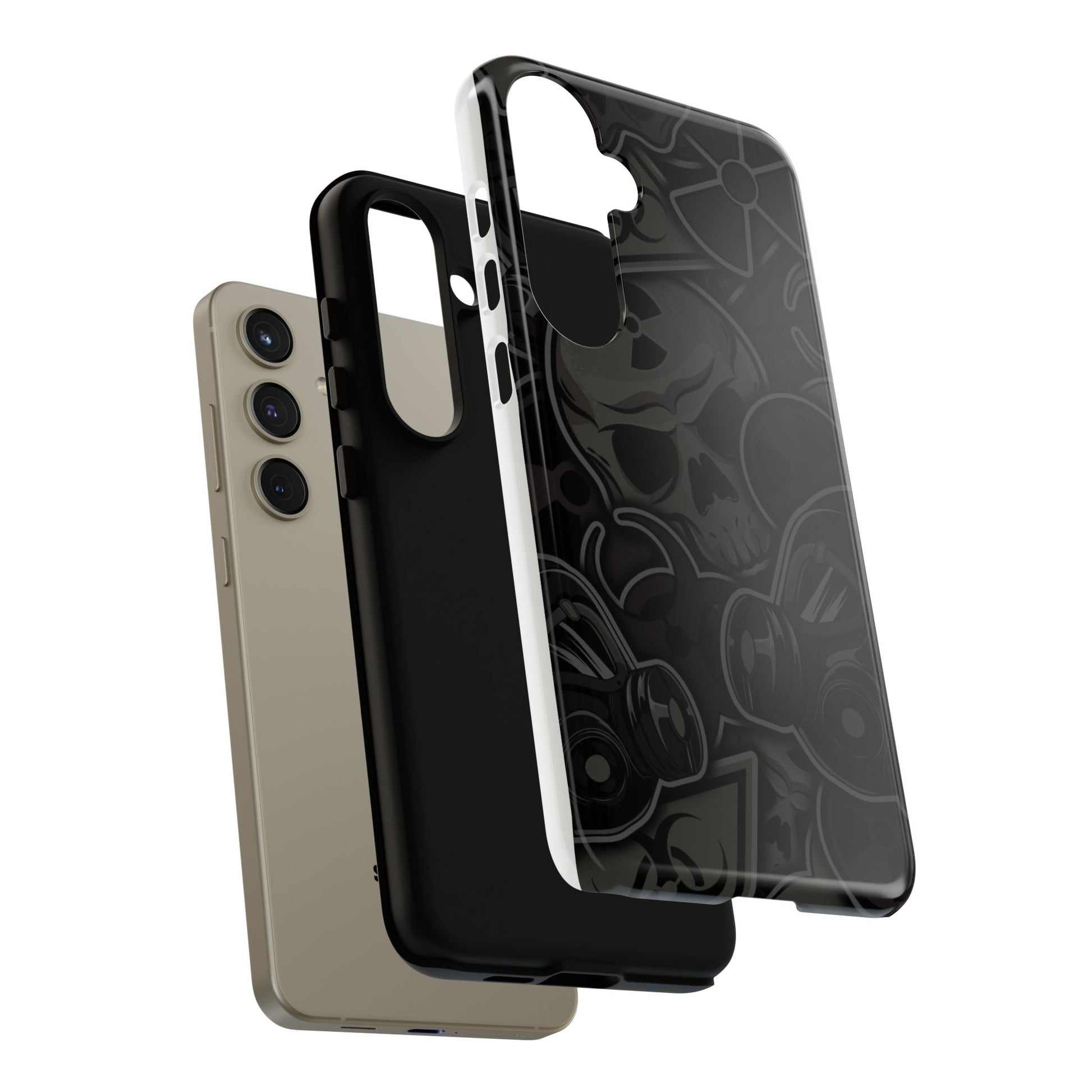 Tough Cases Phone Case, Edgy Skull Design Phone Cover, Gothic Cell Phone Shell
