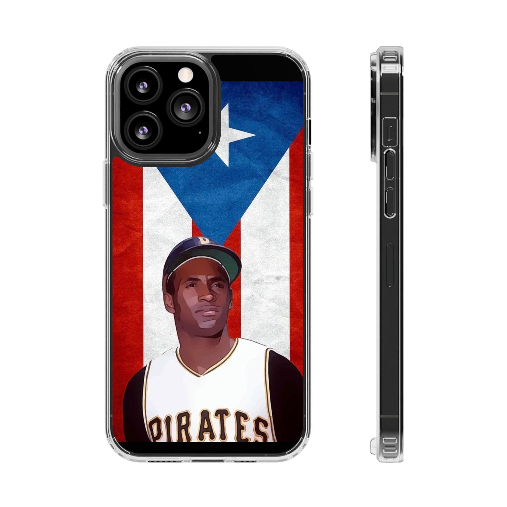 Puerto Rican Baseball Legend Clemente inspired Protective Iphone, Samsung case