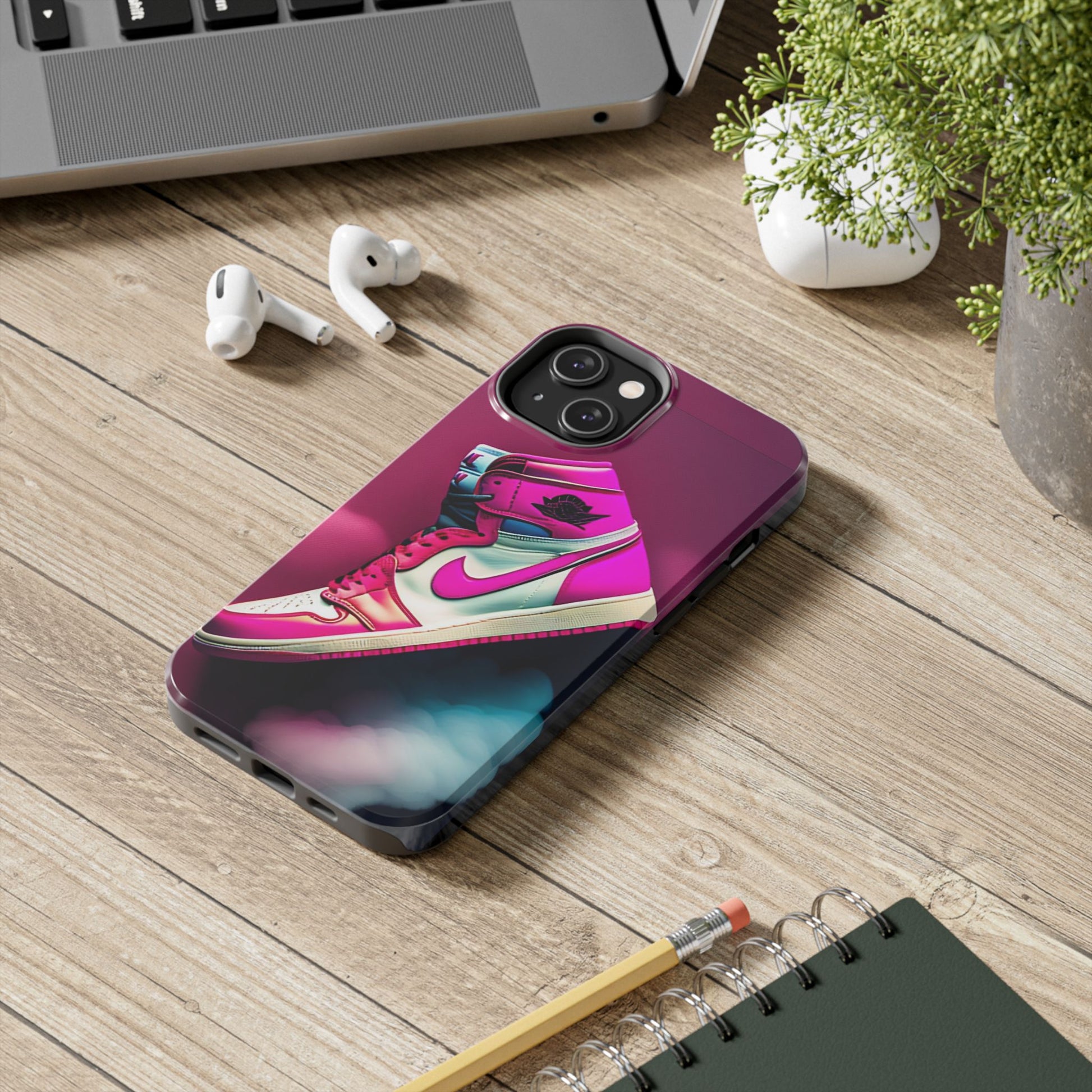 Pink Jordan Sneakers Phone Cases for iPhones & Samsung Phones