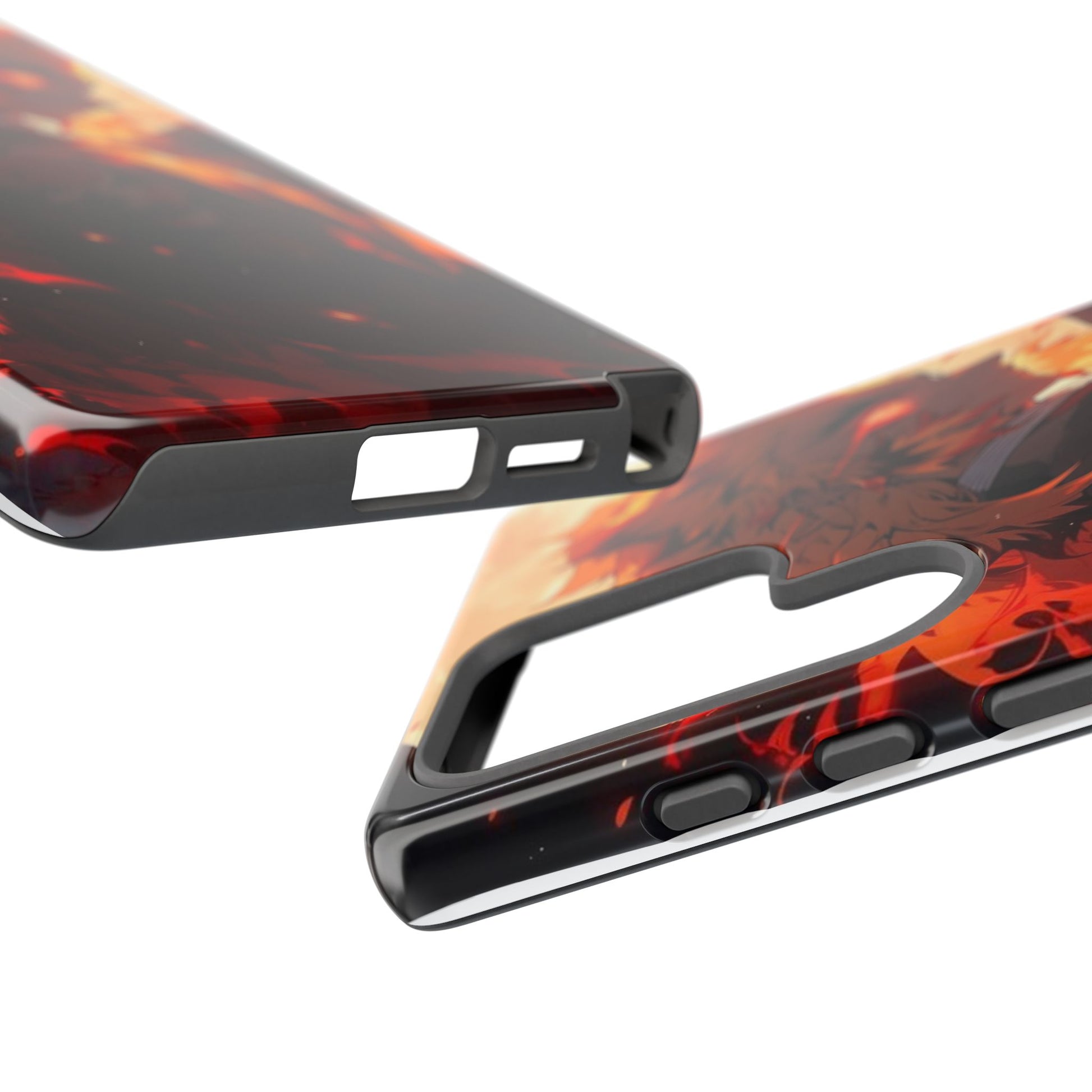 Demon Sl;ayer Rengoku Anime Phone Case, Tough Cases for iPhones, Samsung, and Pixel