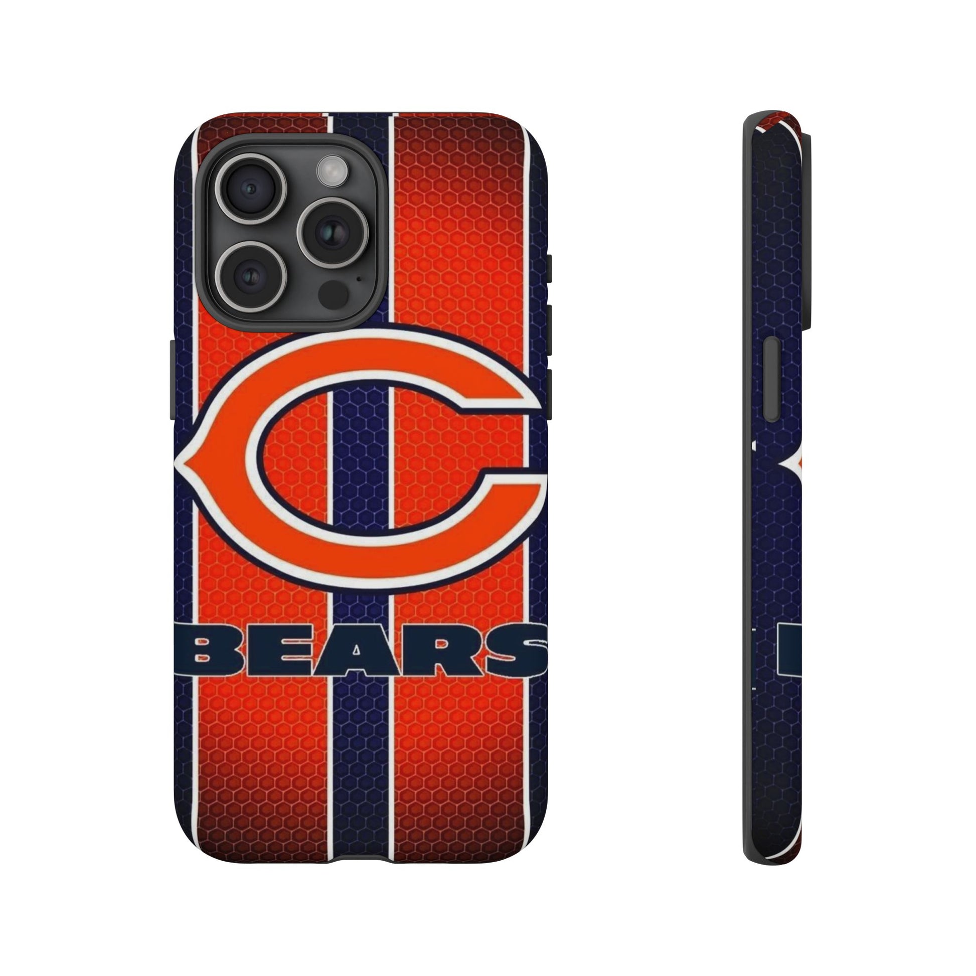 Chicago Bears Stripes Football Phone Case, Tough Cases for iPhones, Samsung, and Pixel