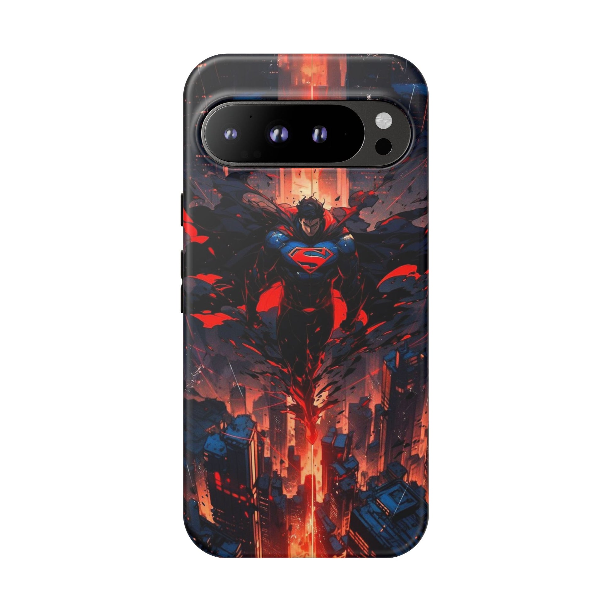 Anime Superman Tough Cases for iPhones, Samsung, and Pixel