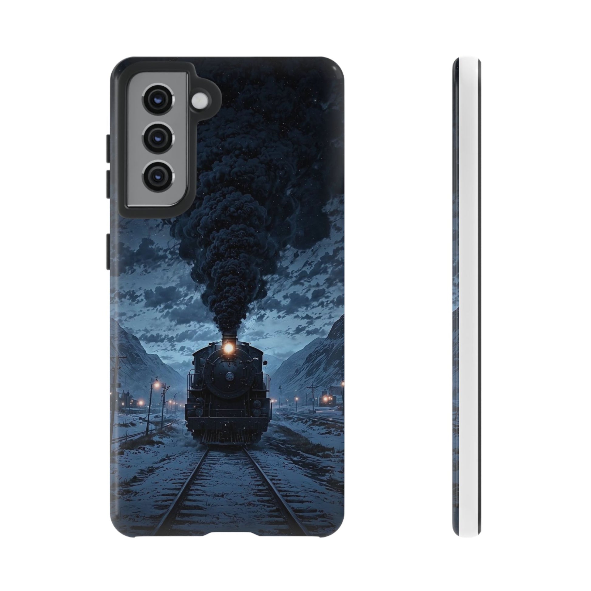 Steam Engine Train Themed Tough Cases for iPhones, Samsung, and Pixel