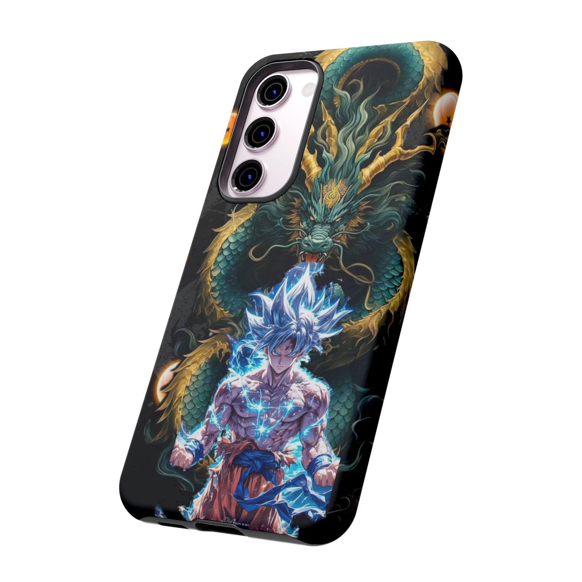 Anime Goku x Shenron Dragonball Z Tough Cases for iPhones, Samsung, and Pixel