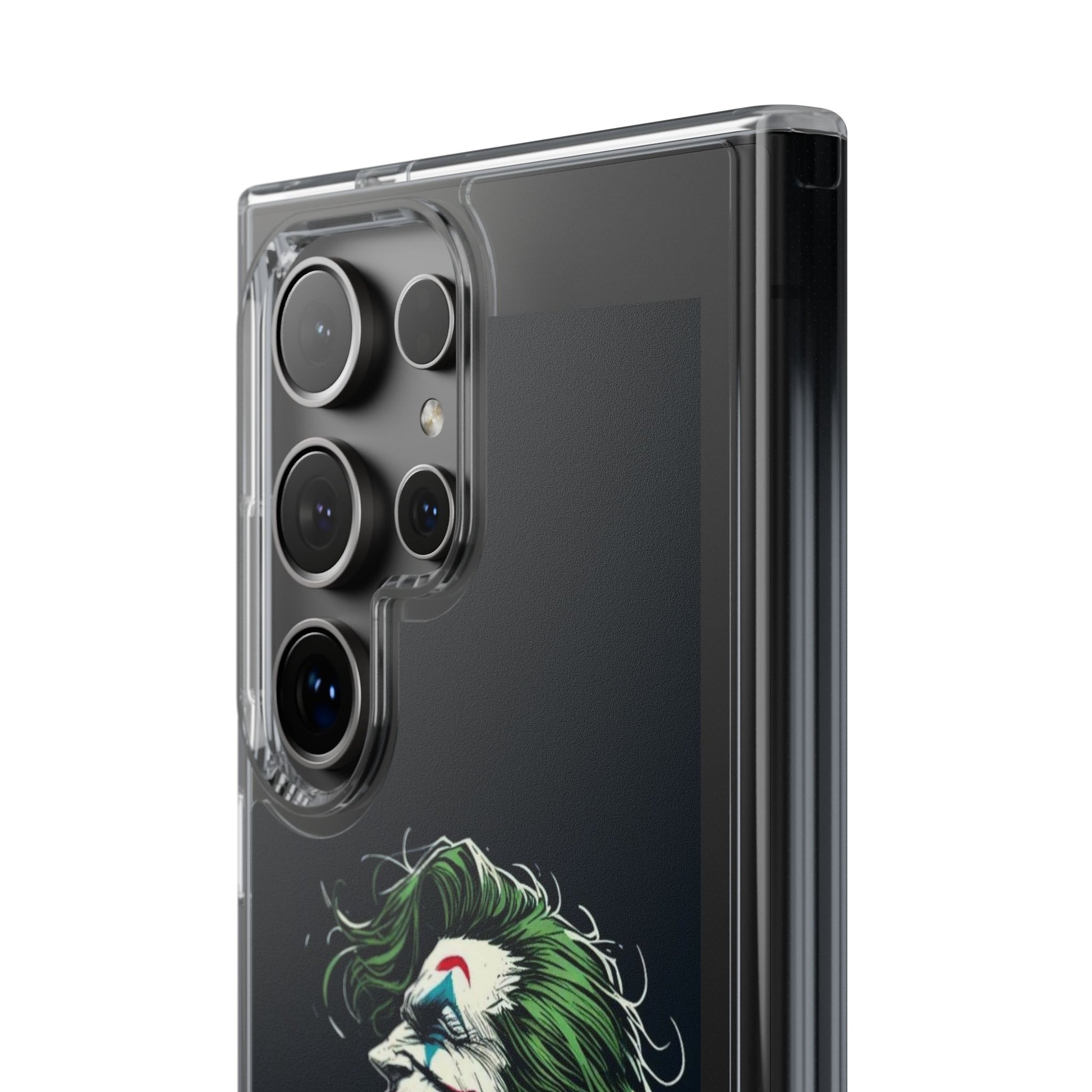 Phone Case, Comic book Inspired Design Joker Laughing, Clear Phone Cover