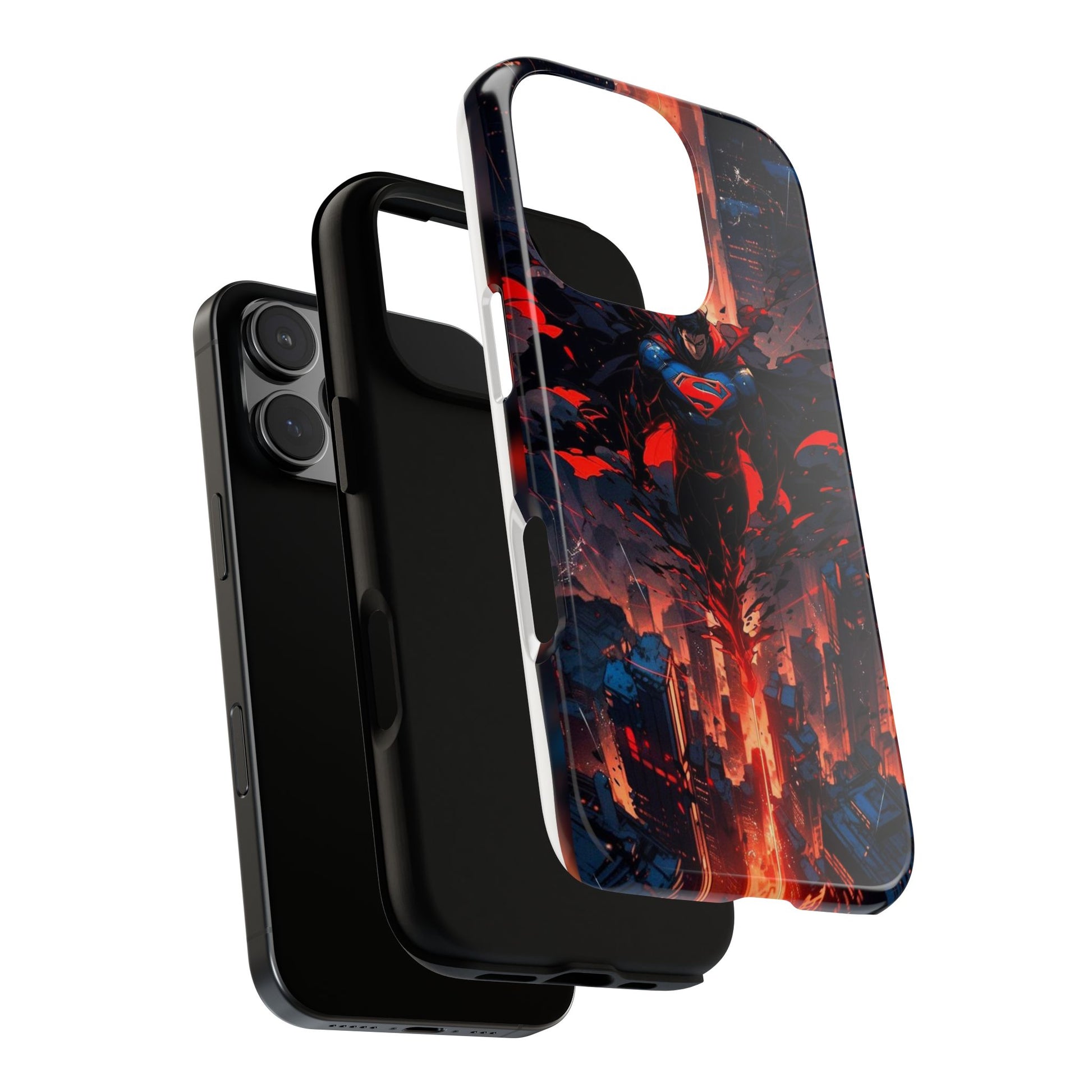 Anime Superman Tough Cases for iPhones, Samsung, and Pixel