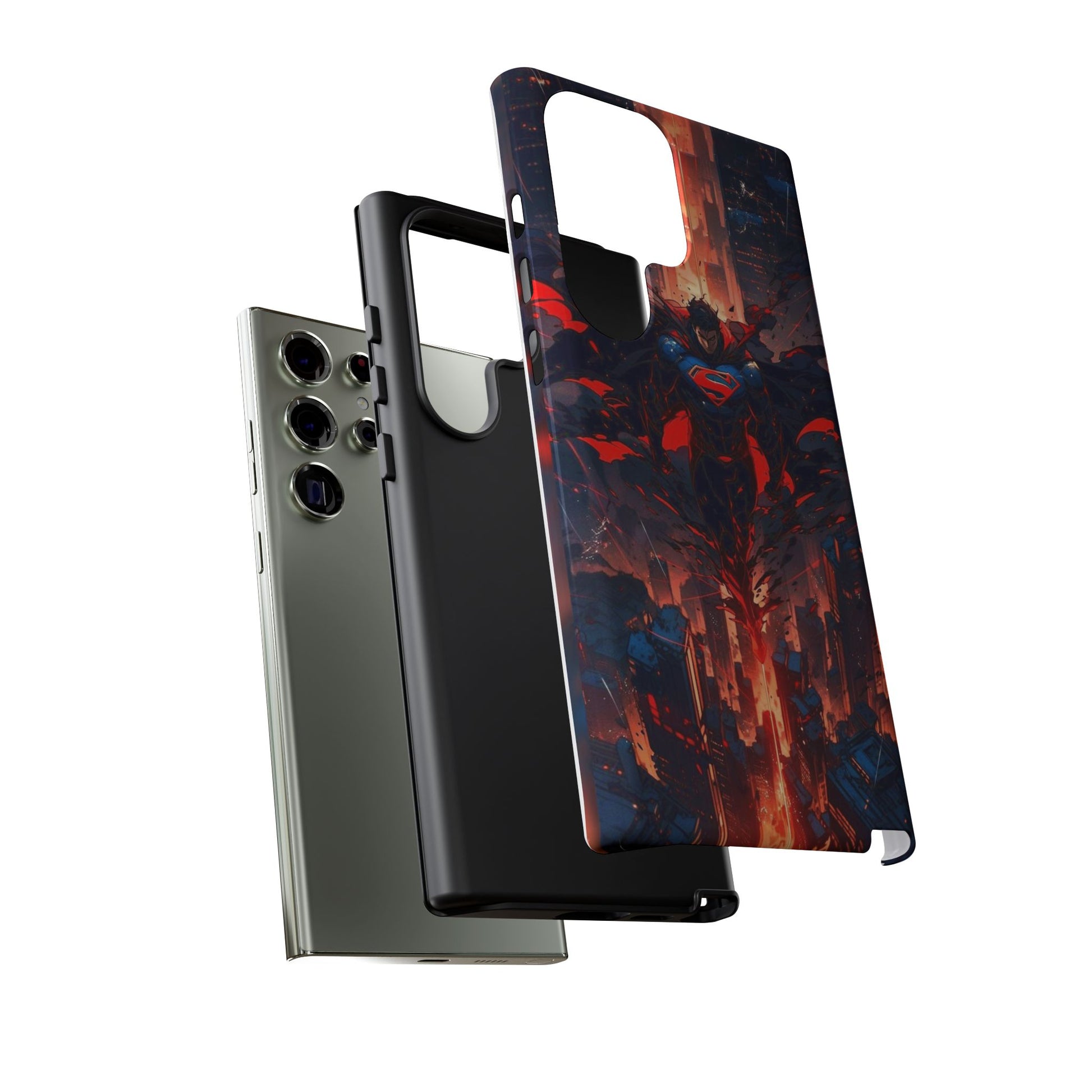 Anime Superman Tough Cases for iPhones, Samsung, and Pixel