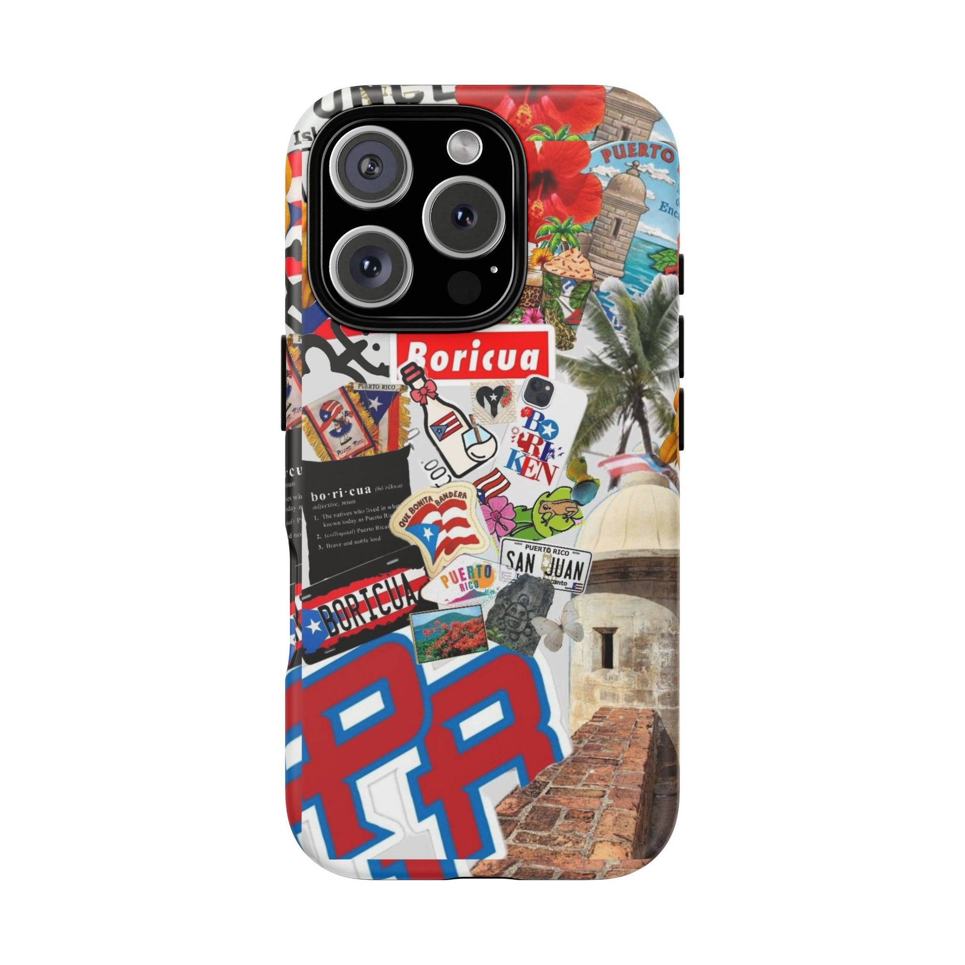 Puerto Rico Boricua Art Tough Cases for iPhones, Samsung, and Pixel