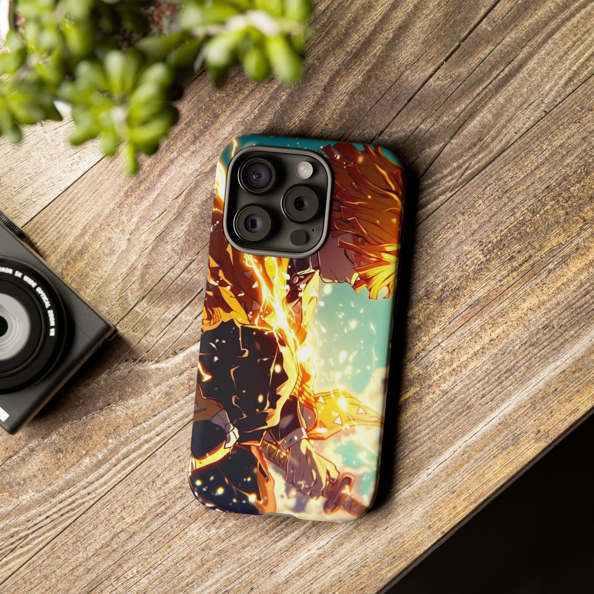 Demon Slayer Zenitsu Anime Theme Phone Case, Tough Cases for iPhones, Samsung, and Pixel