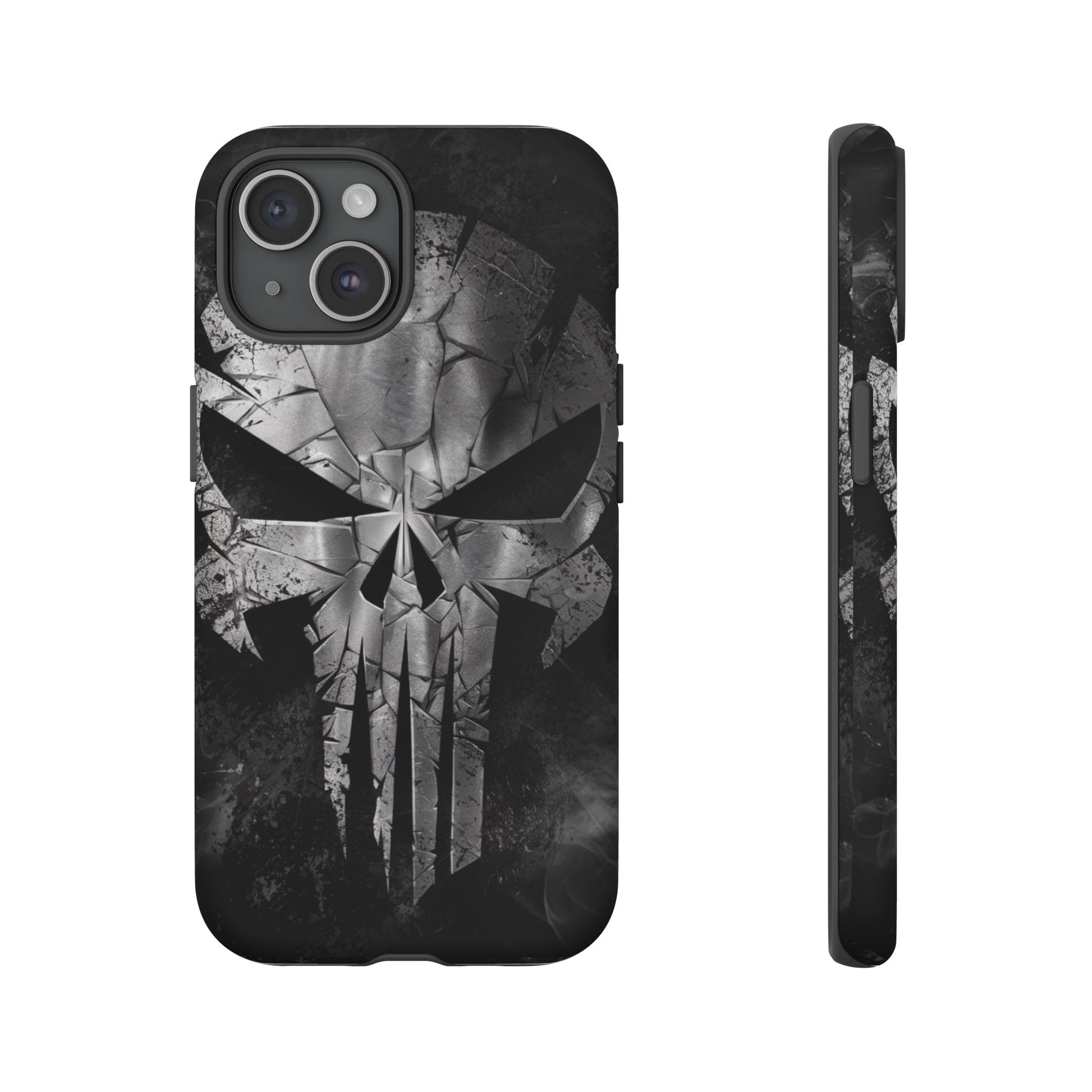 The Punisher Logo Art Tough Cases for iPhones, Samsung, and Pixel