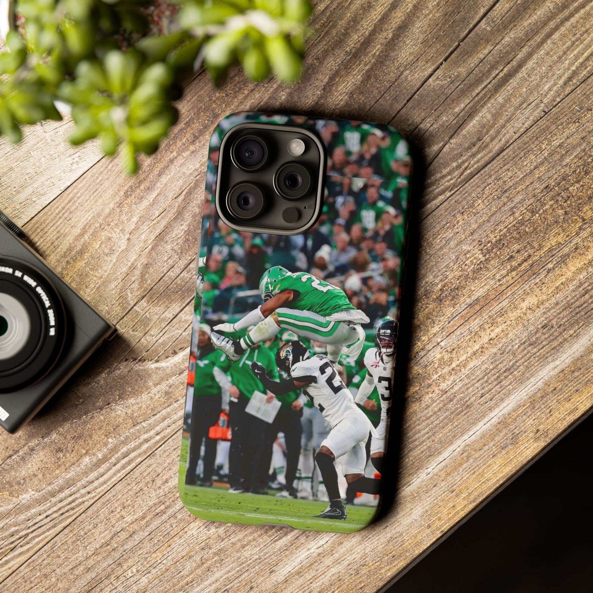 Saquon Barkley The Huddle Eagles Football Tough Cases for iPhones, Samsung, and Pixel