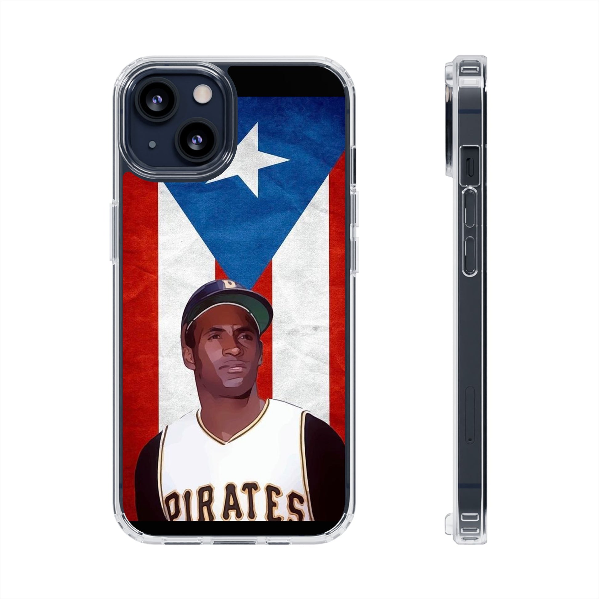 Puerto Rican Baseball Legend Clemente inspired Protective Iphone, Samsung case