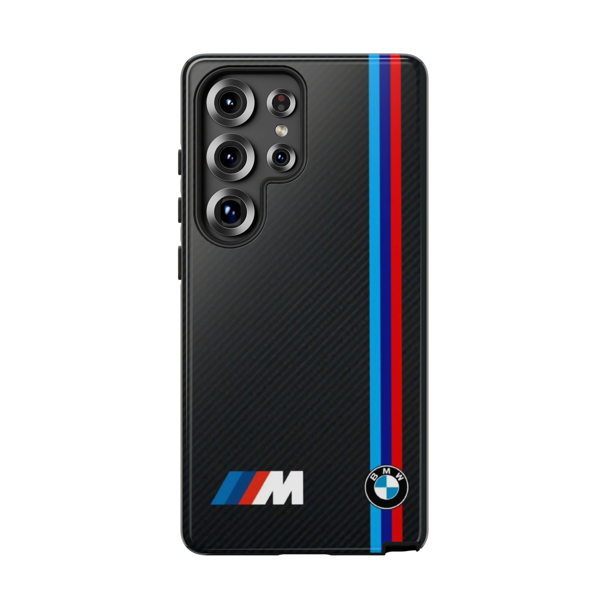 BMW M Stripes Carbon Fiber Design Tough Cases for iPhones, Samsung, and Pixel