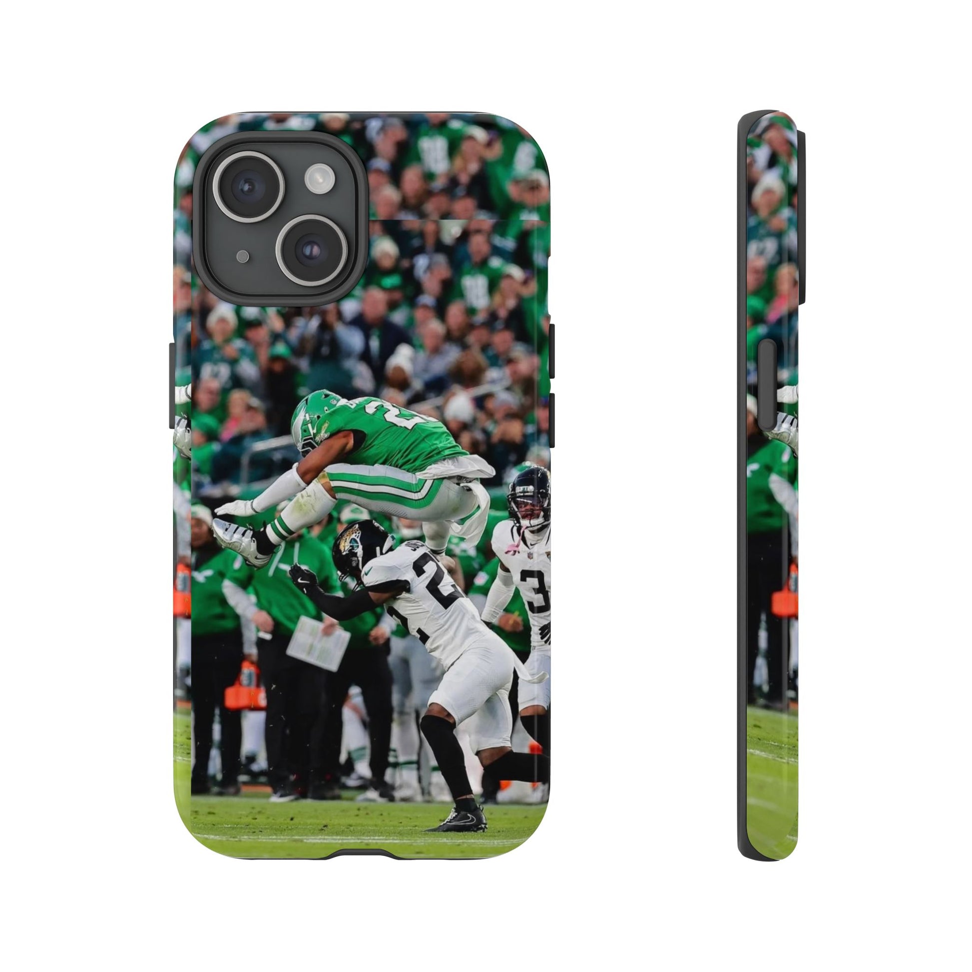 Saquon Barkley The Huddle Eagles Football Tough Cases for iPhones, Samsung, and Pixel