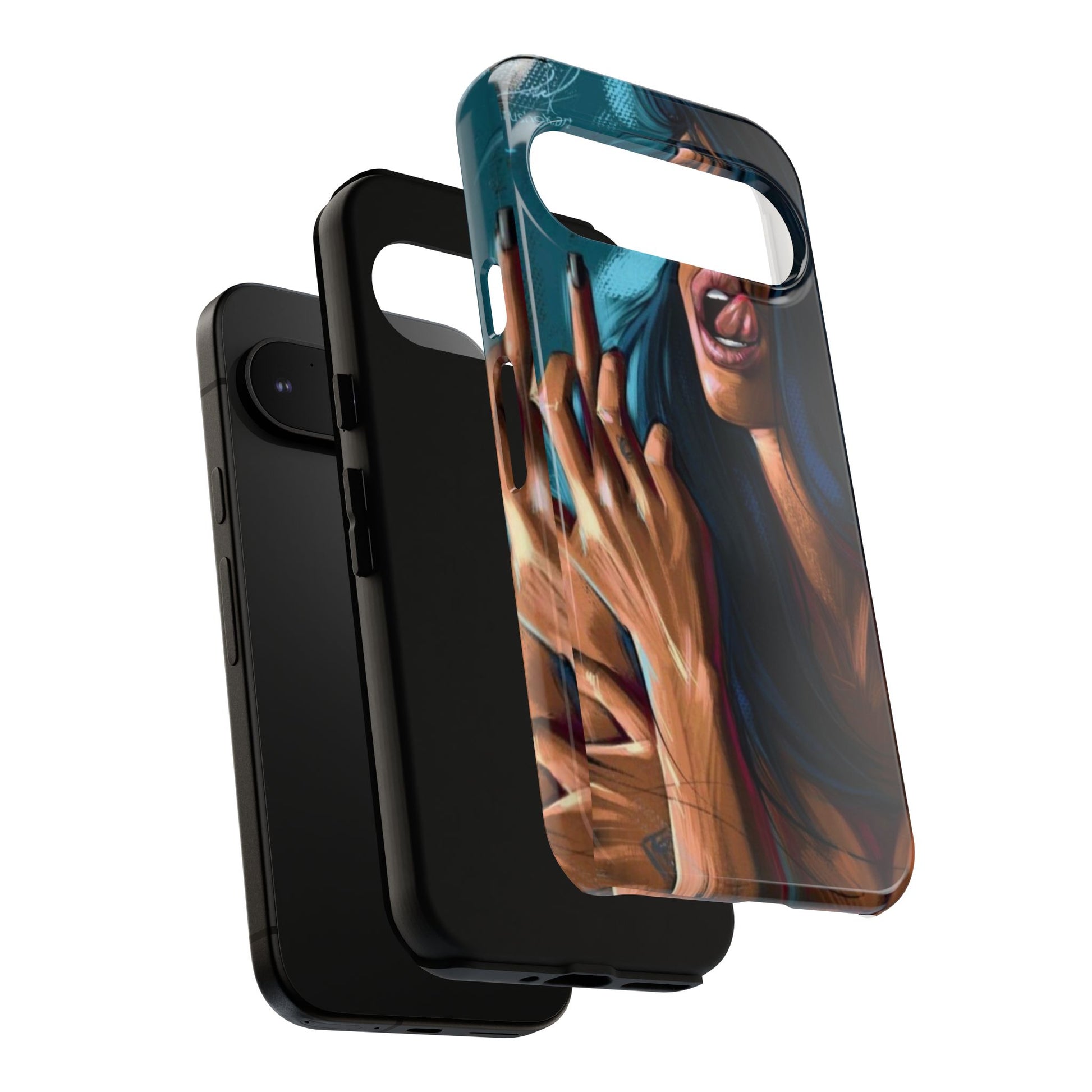 Tough Girl Theme Urban Design Cases for iPhones, Samsung, and Pixel