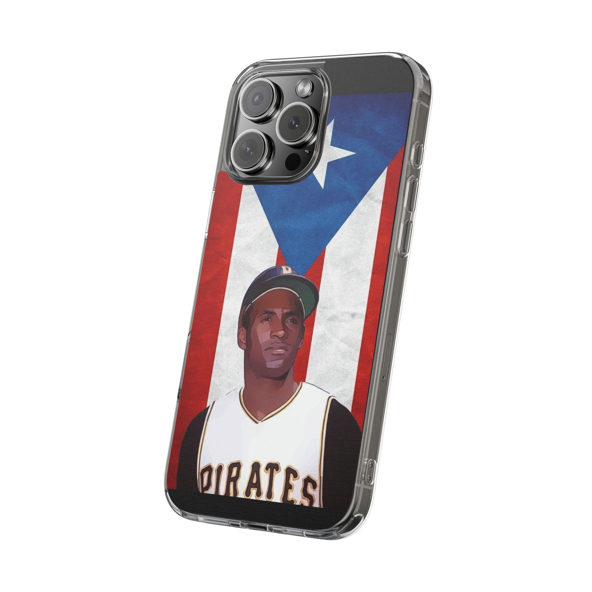 Puerto Rican Baseball Legend Clemente inspired Protective Iphone, Samsung case