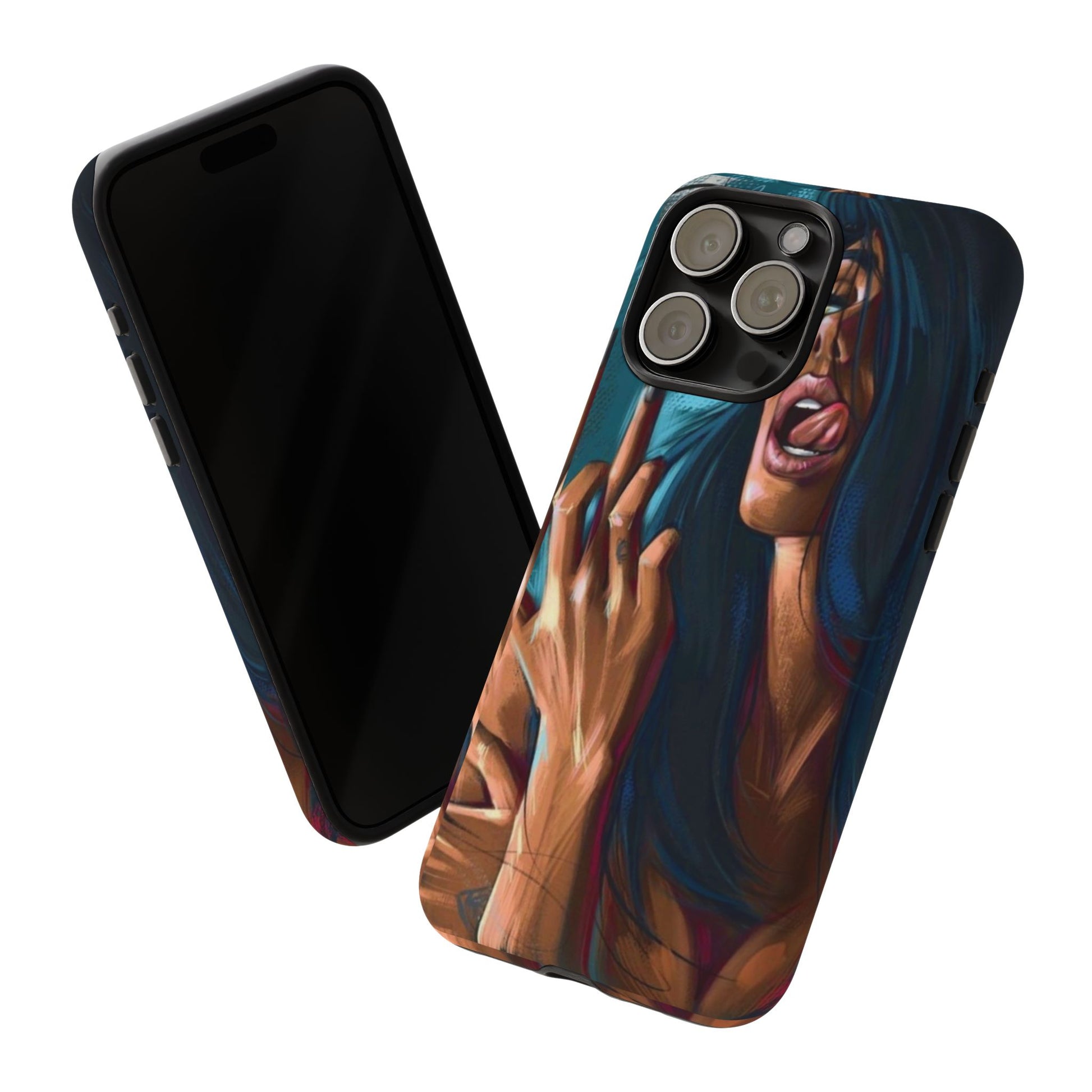 Tough Girl Theme Urban Design Cases for iPhones, Samsung, and Pixel