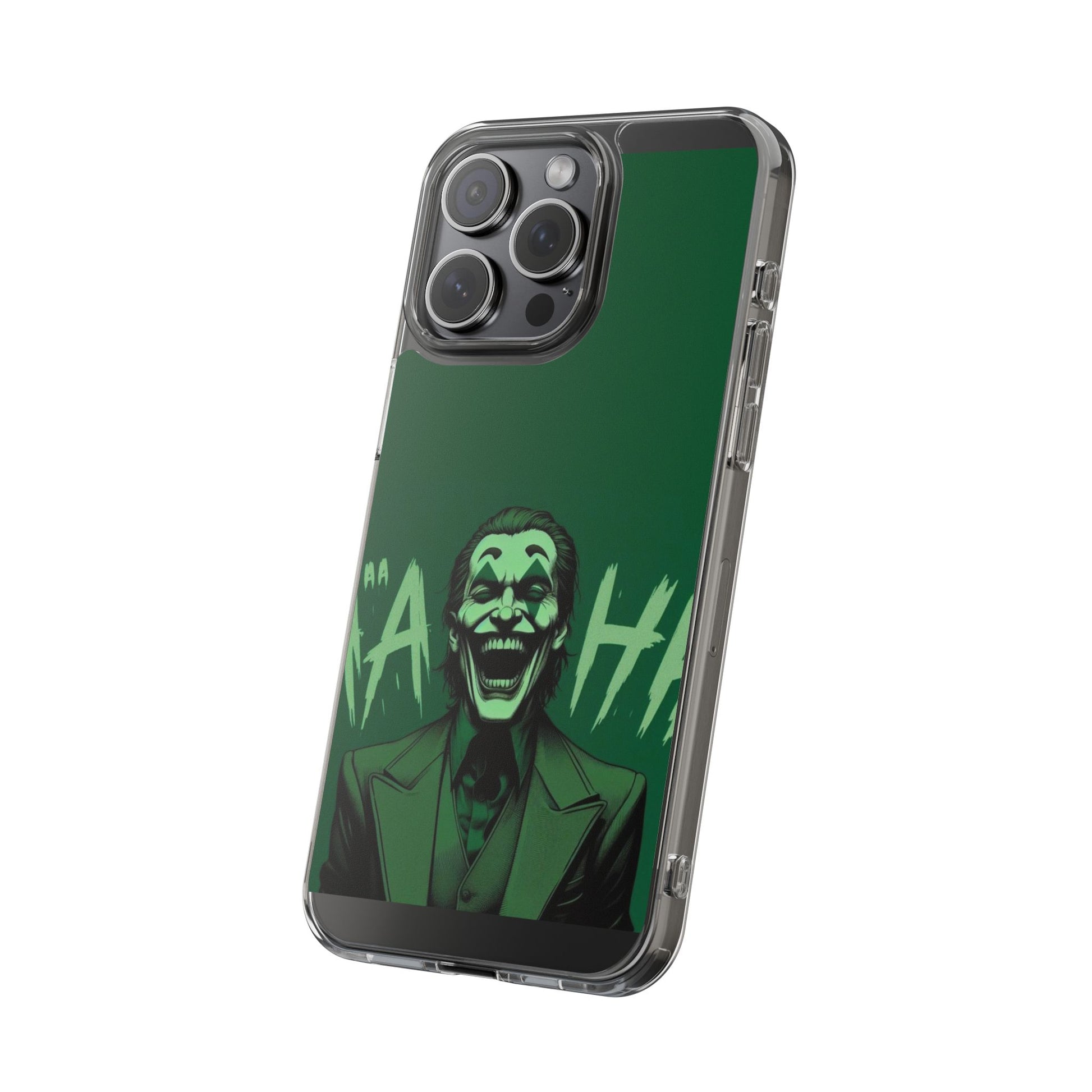 Phone Case, Comic book Inspired Design Joker Hahaha, Clear Phone Cover, Funny