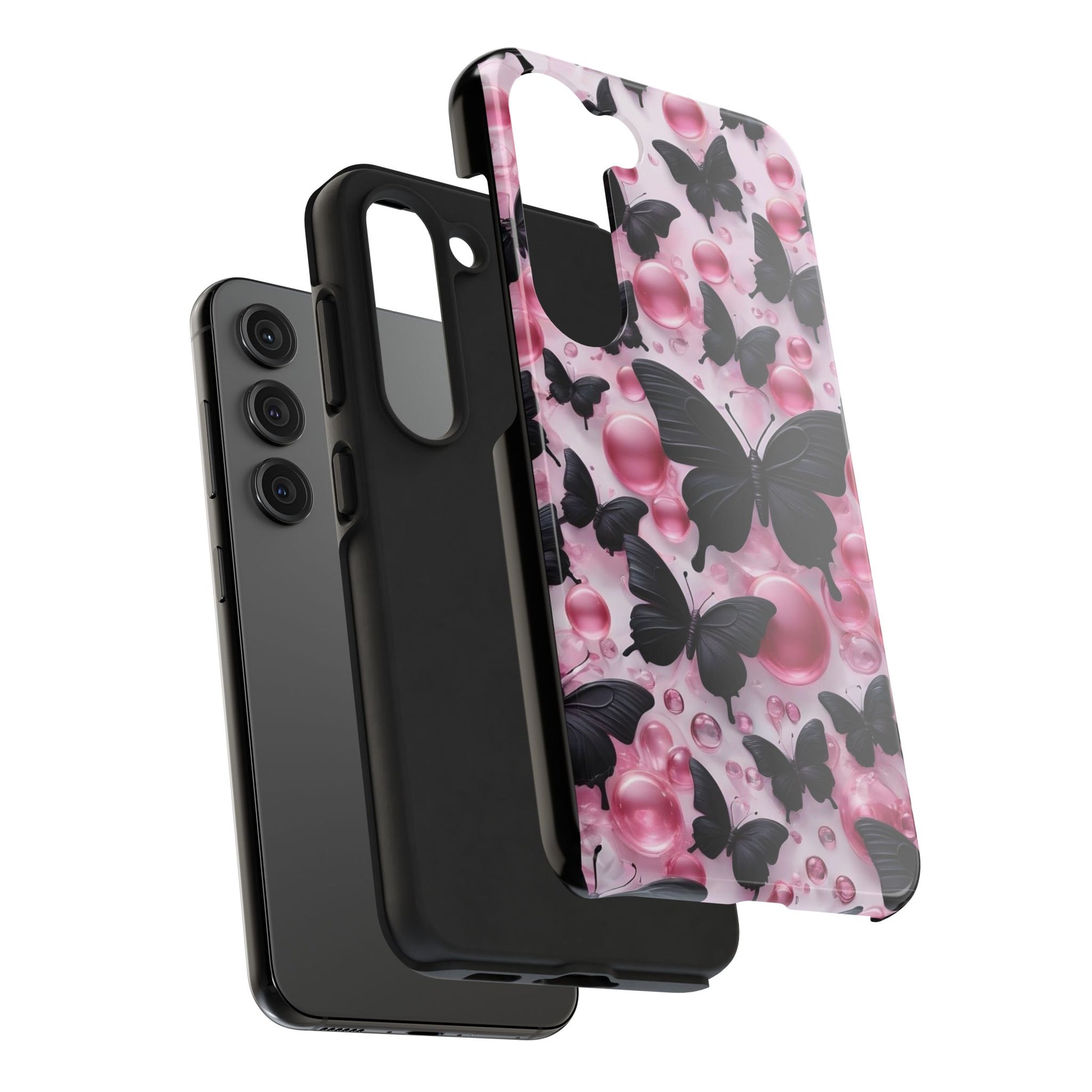 Pearls and Butterflies Theme Phone Cases for iPhones & Samsung Phones