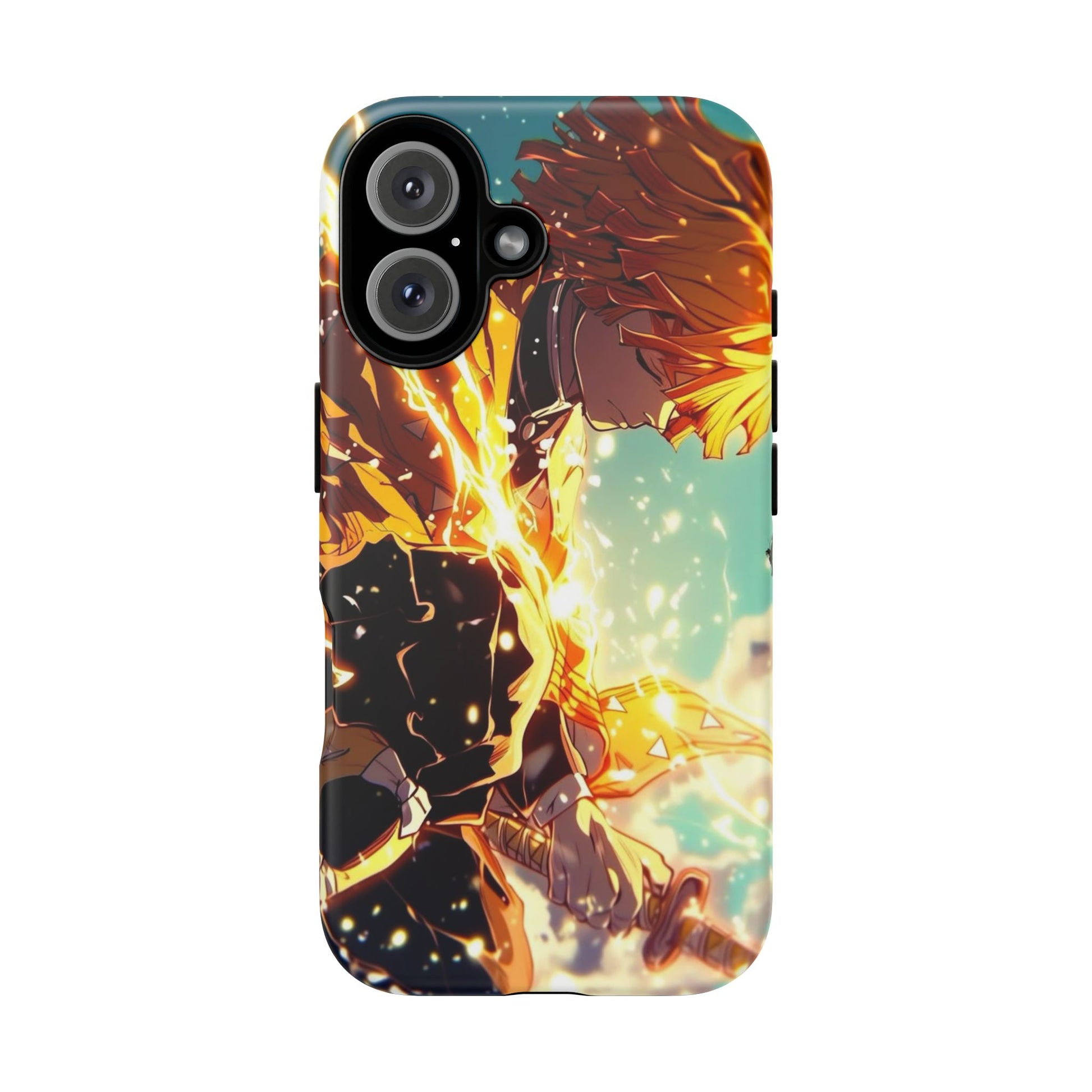Demon Slayer Zenitsu Anime Theme Phone Case, Tough Cases for iPhones, Samsung, and Pixel