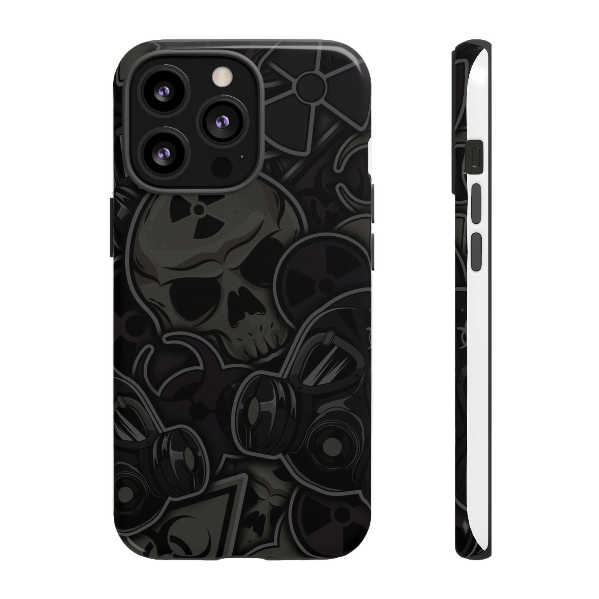 Tough Cases Phone Case, Edgy Skull Design Phone Cover, Gothic Cell Phone Shell