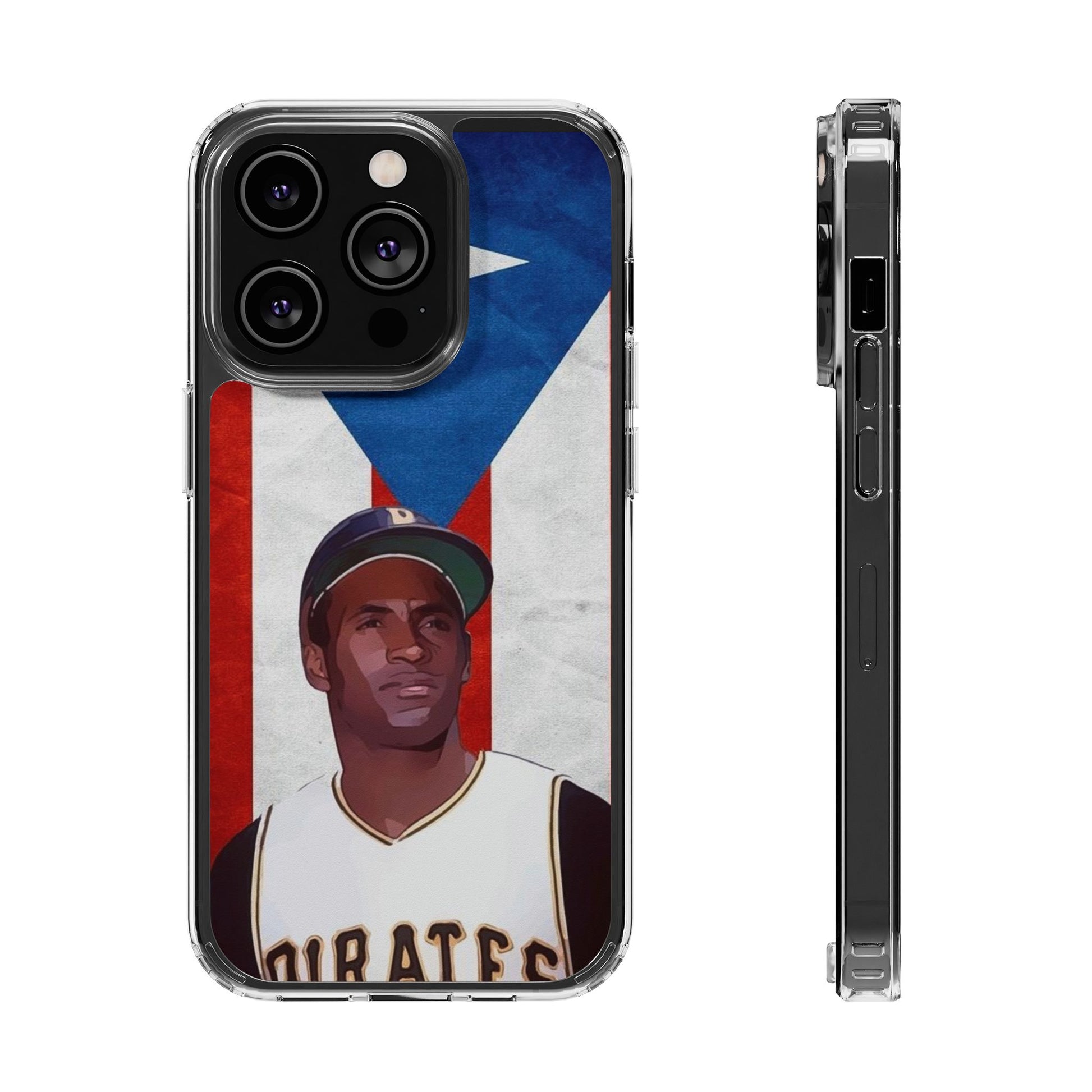 Puerto Rican Baseball Legend Clemente inspired Protective Iphone, Samsung case