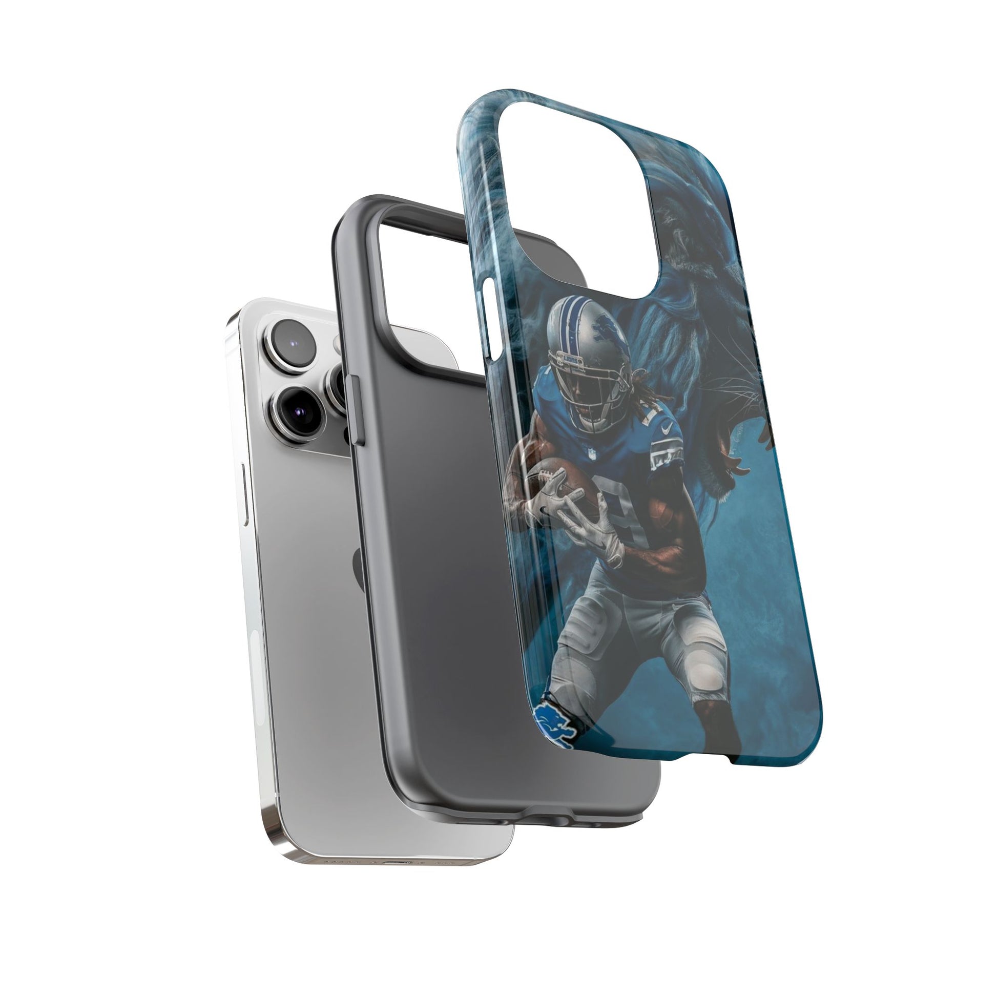 Detroit Lions Player Football Phone Case, Tough Cases for iPhones, Samsung, and Pixel