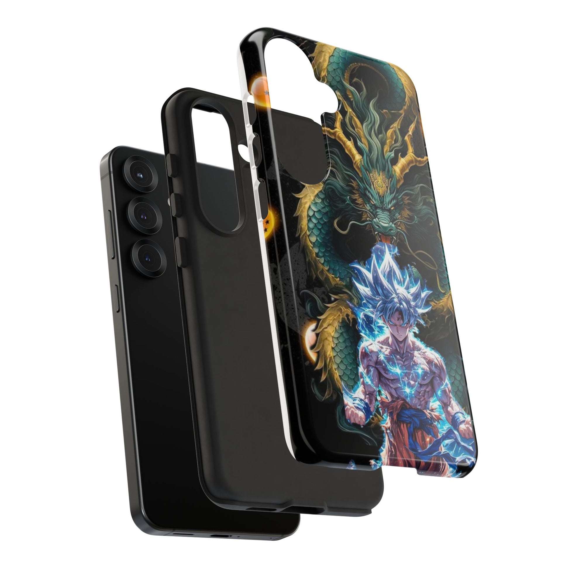 Anime Goku x Shenron Dragonball Z Tough Cases for iPhones, Samsung, and Pixel