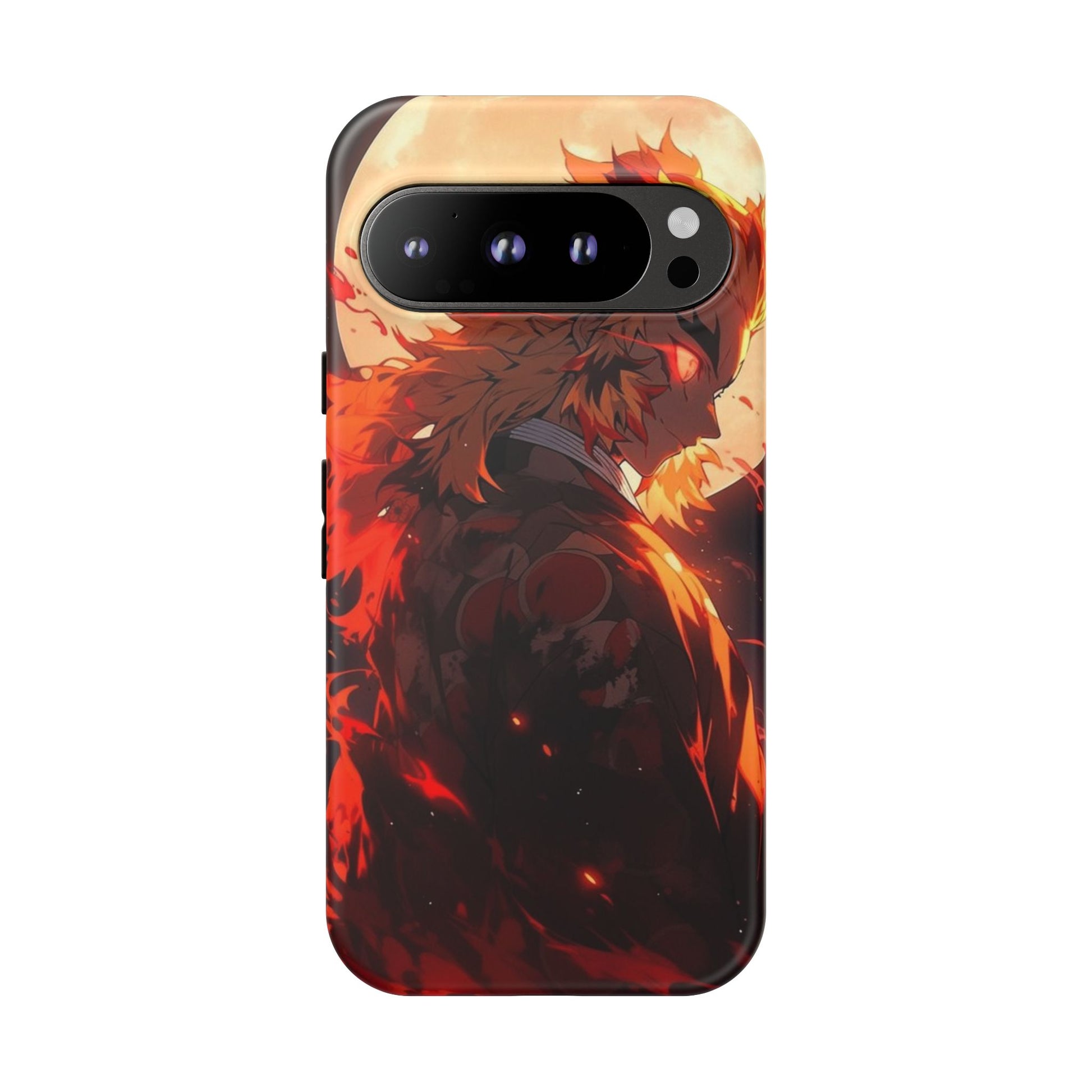 Demon Sl;ayer Rengoku Anime Phone Case, Tough Cases for iPhones, Samsung, and Pixel