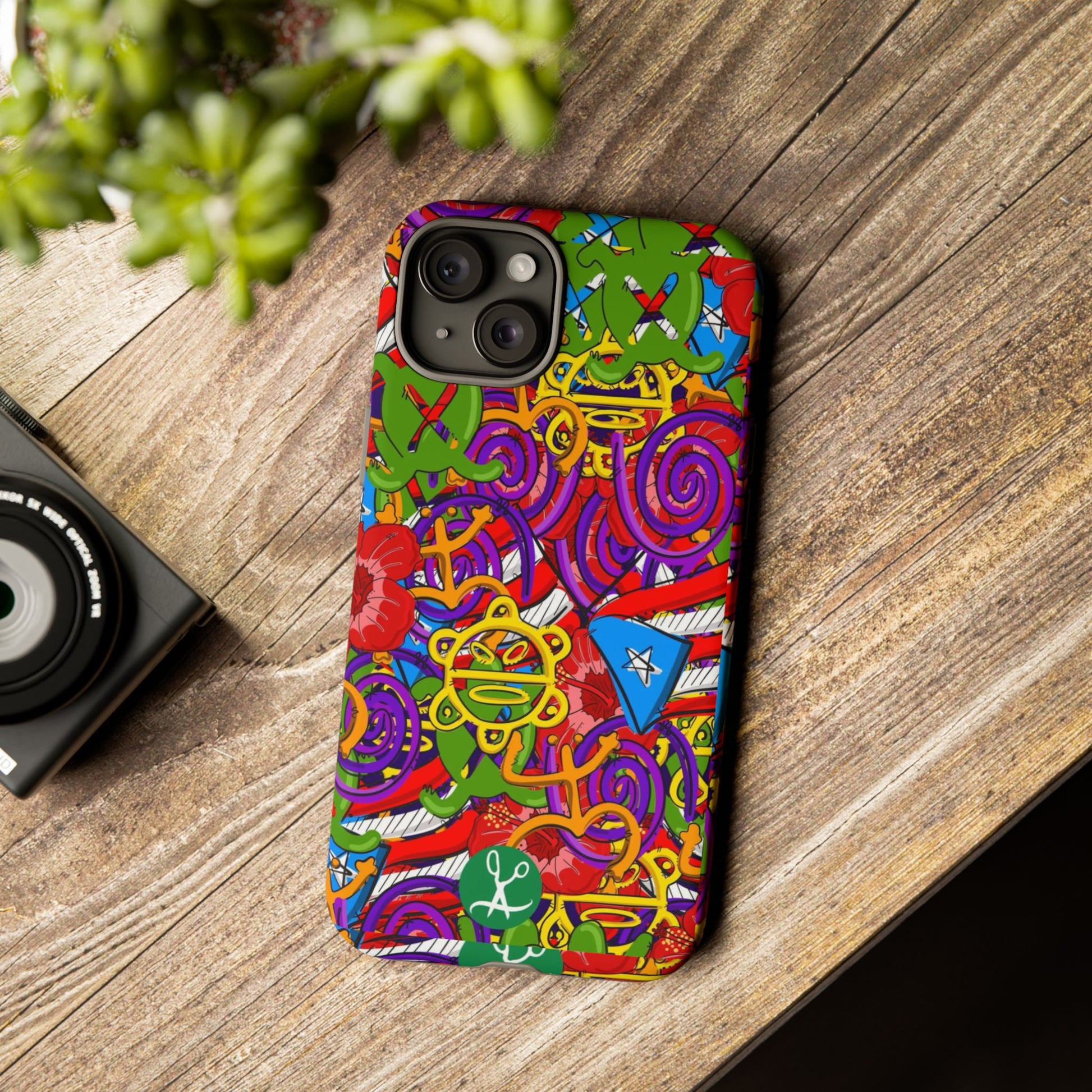 Puerto Rico Taino Tribal Art Tough Cases for iPhones, Samsung, and Pixel