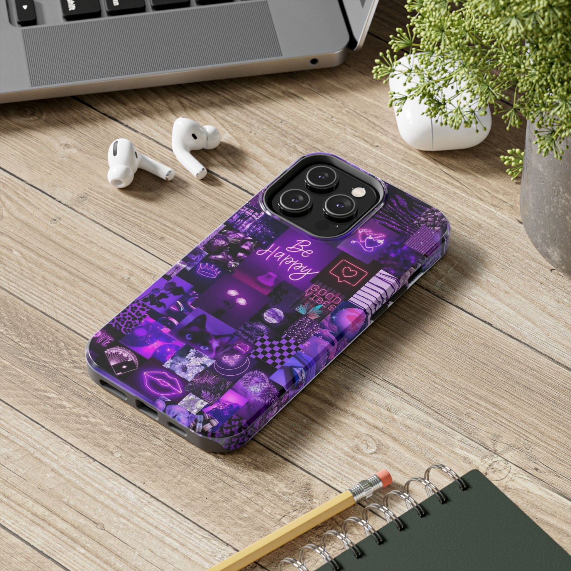 Be Happy Themed Tough Phone Cases for Iphones & Samsung Phones