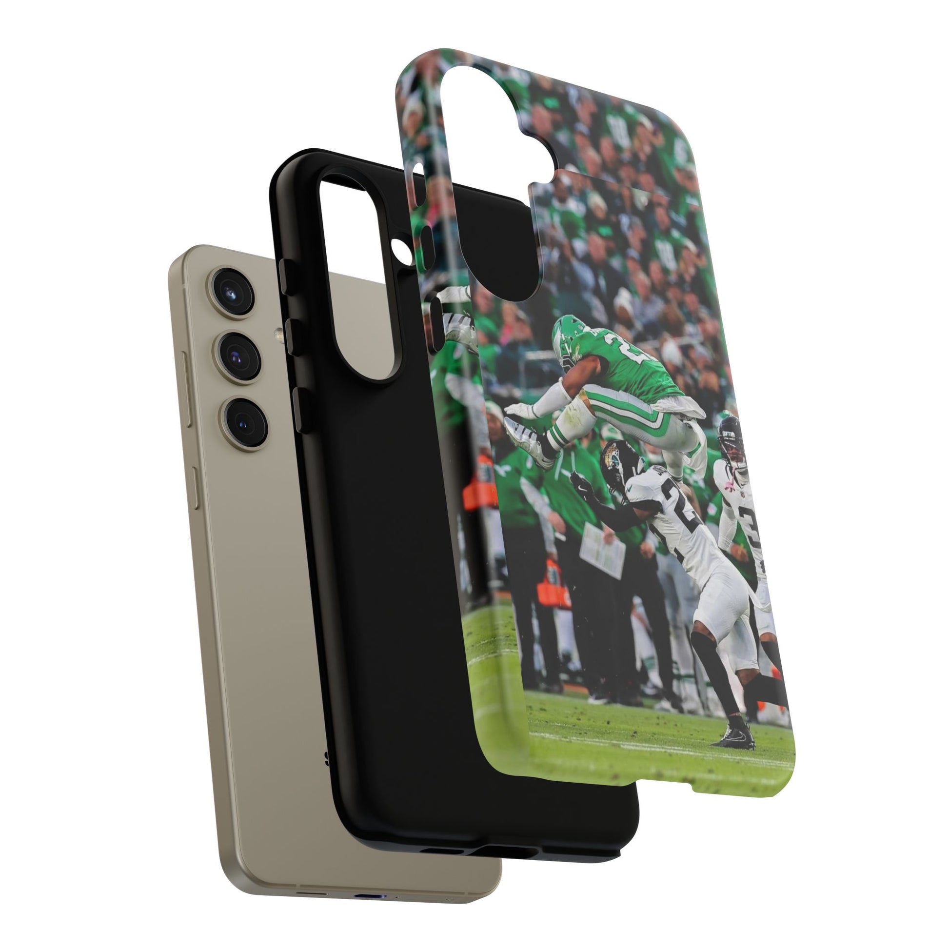 Saquon Barkley The Huddle Eagles Football Tough Cases for iPhones, Samsung, and Pixel