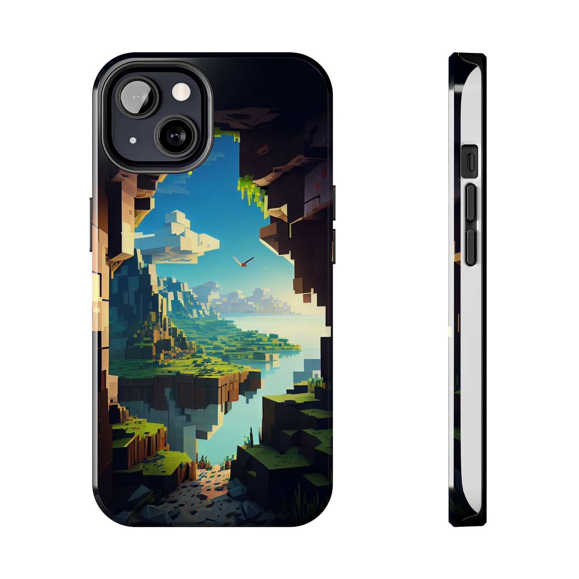 World of Minecraft Tough Phone Cases for Iphones & Samsung Phones Durable
