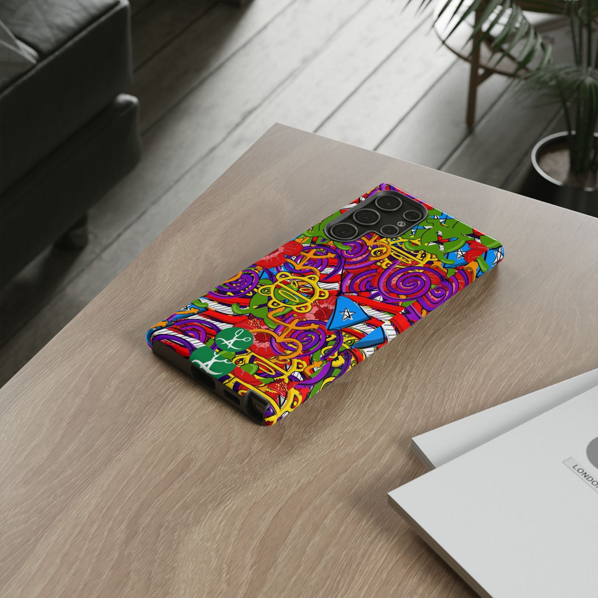 Puerto Rico Taino Tribal Art Tough Cases for iPhones, Samsung, and Pixel