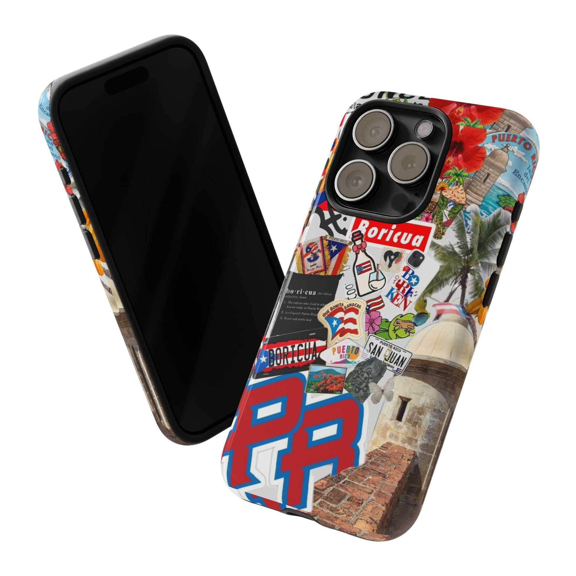 Puerto Rico Boricua Art Tough Cases for iPhones, Samsung, and Pixel