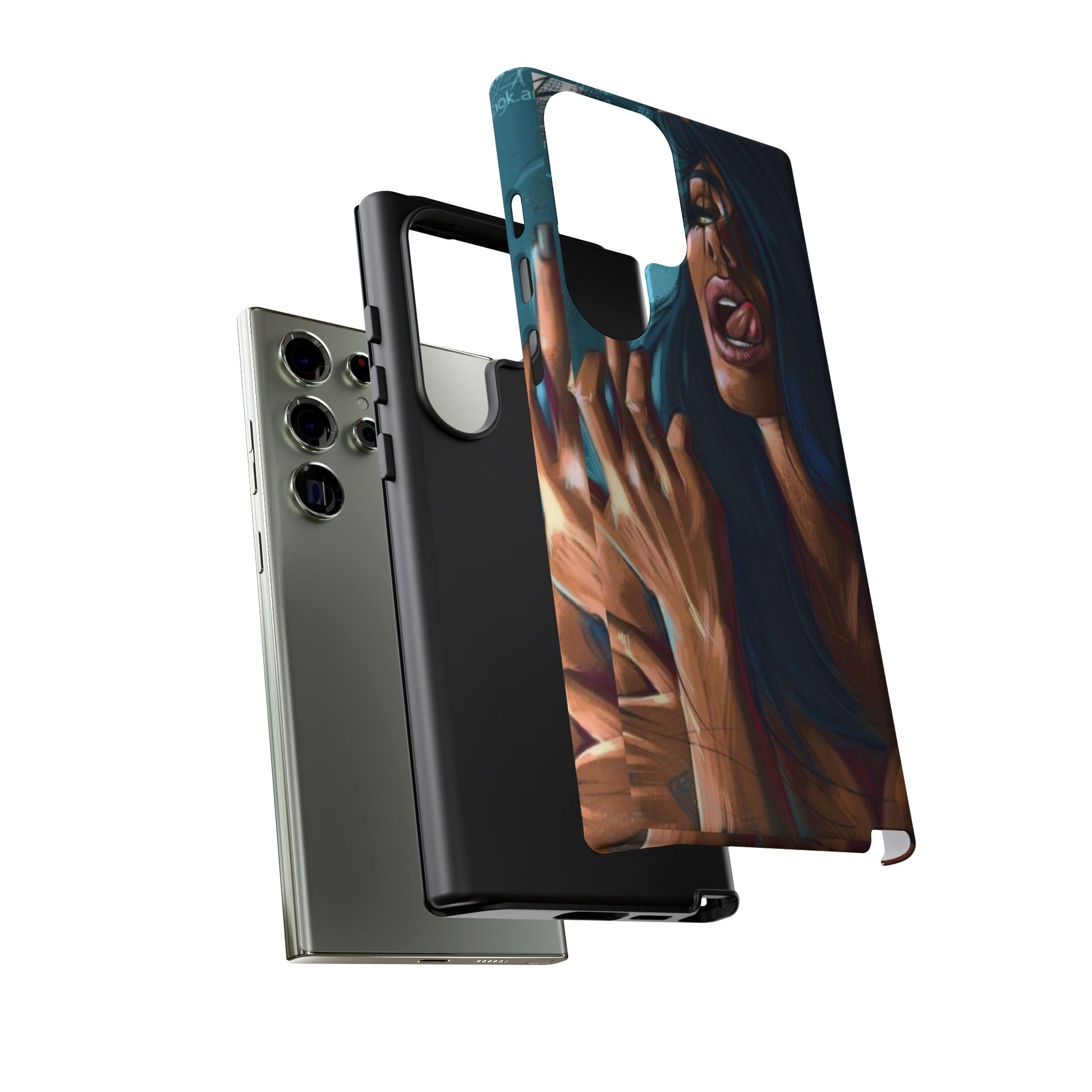Tough Girl Theme Urban Design Cases for iPhones, Samsung, and Pixel