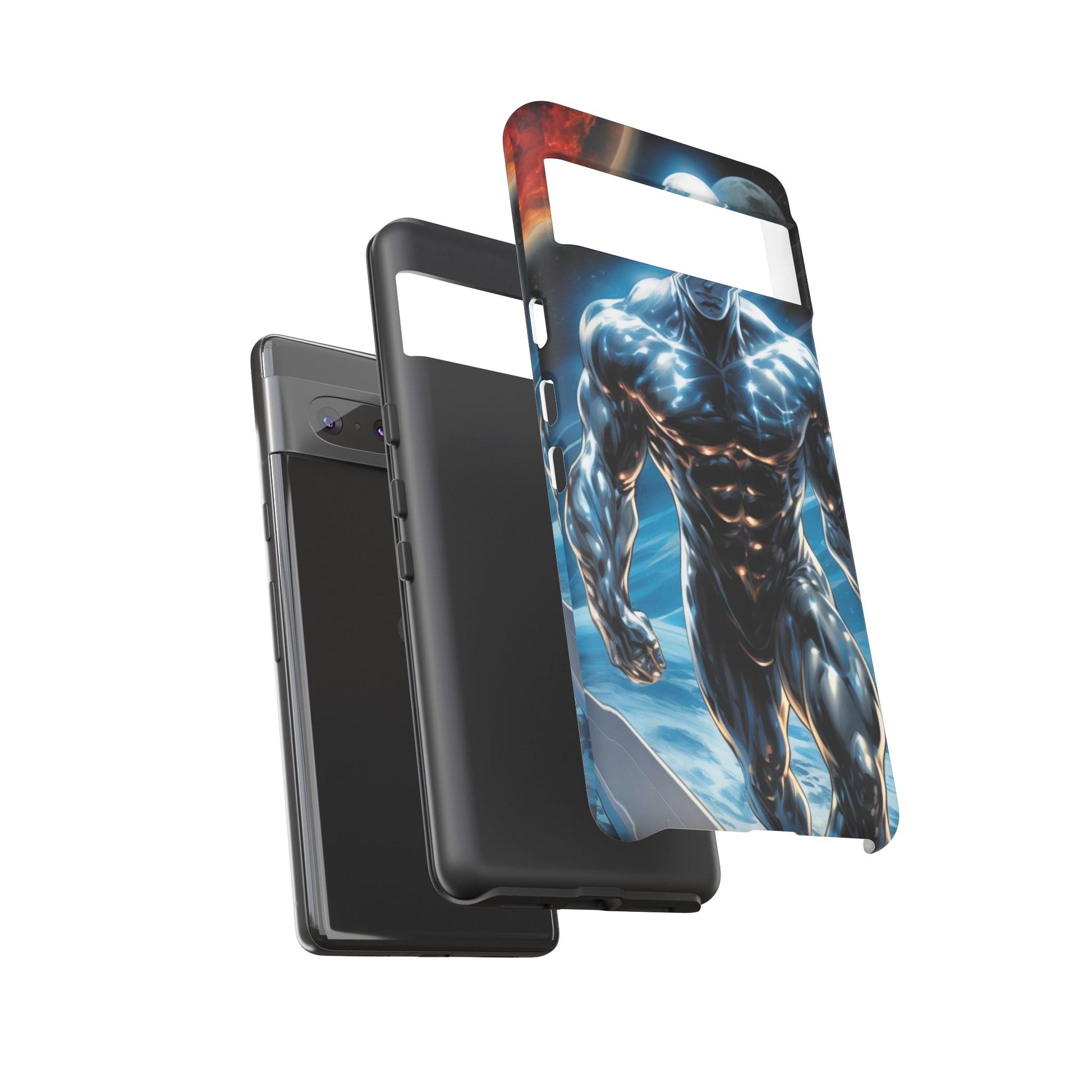 The Silver Surfer Comic Art Phone Case, Tough Cases for iPhones, Samsung, and Pixel
