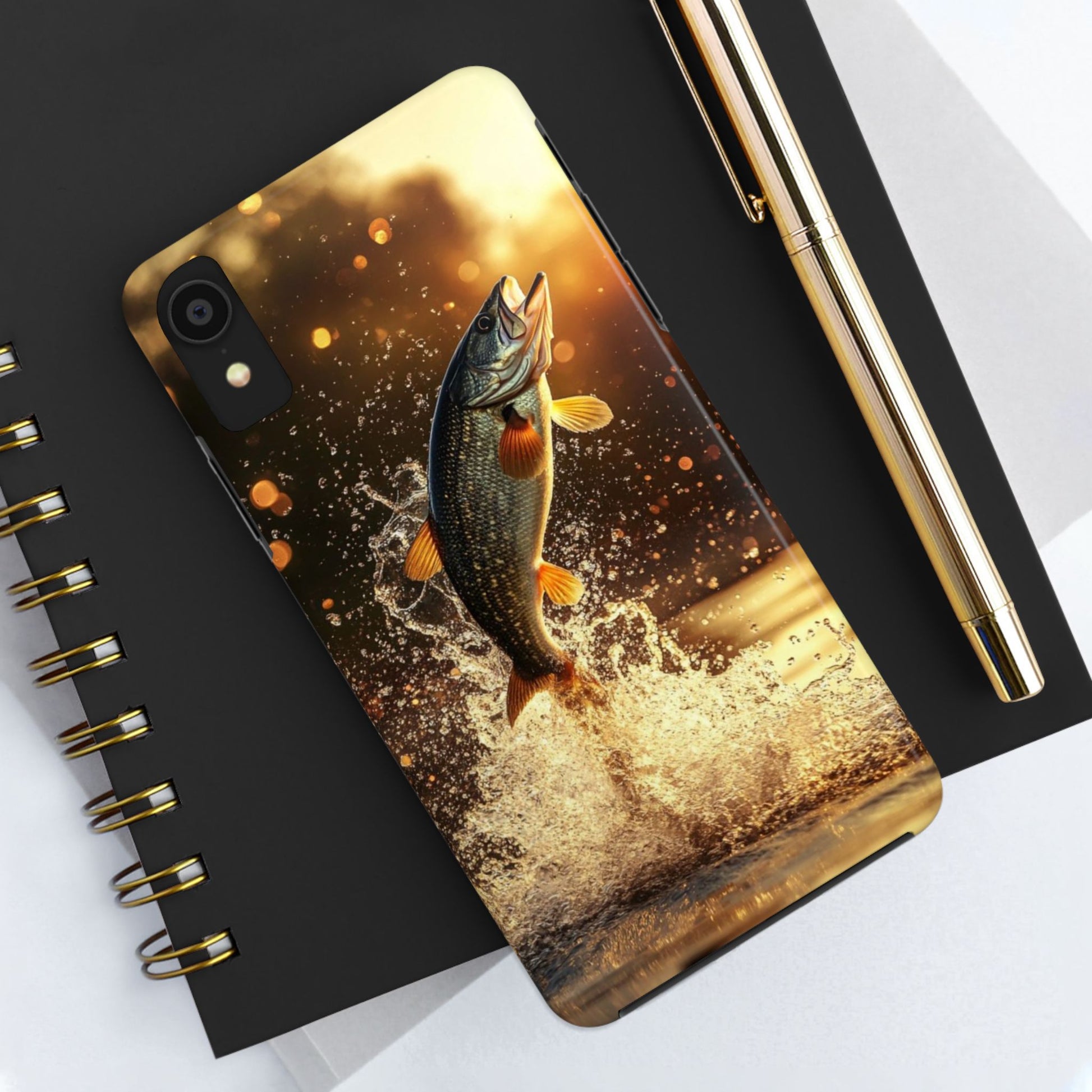 Jumping Bass Fish Theme Phone Cases for iPhones & Samsung Phones