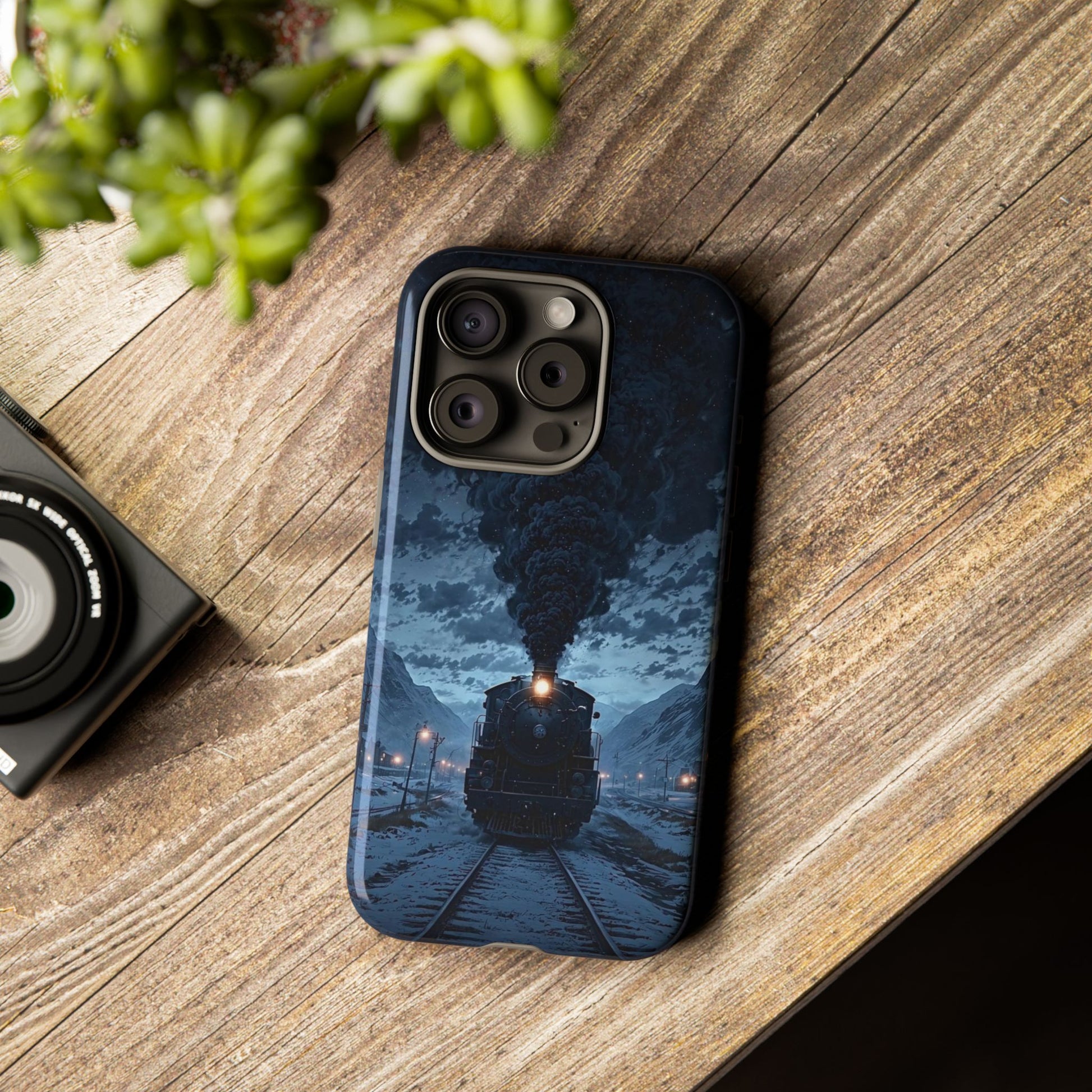 Steam Engine Train Themed Tough Cases for iPhones, Samsung, and Pixel