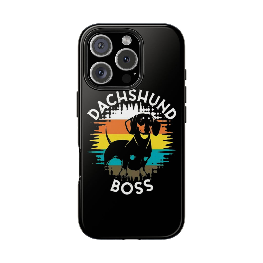 Dachshund Boss Theme Phone Cases for iPhones & Samsung Phones