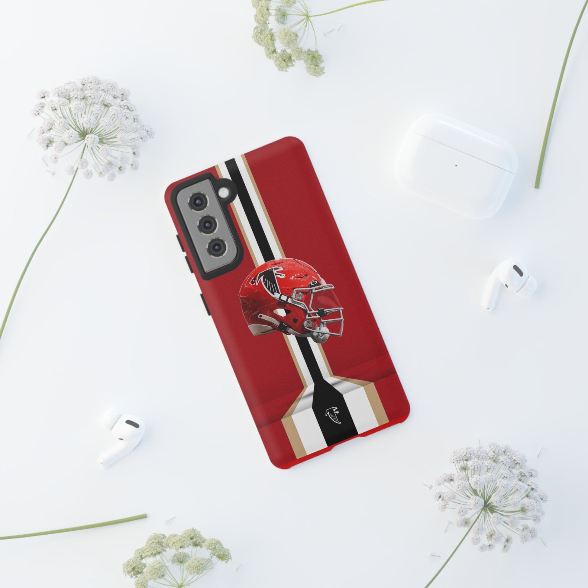 Atlanta Falcons Football Helmet Logo Tough Cases for iPhones, Samsung, and Pixel