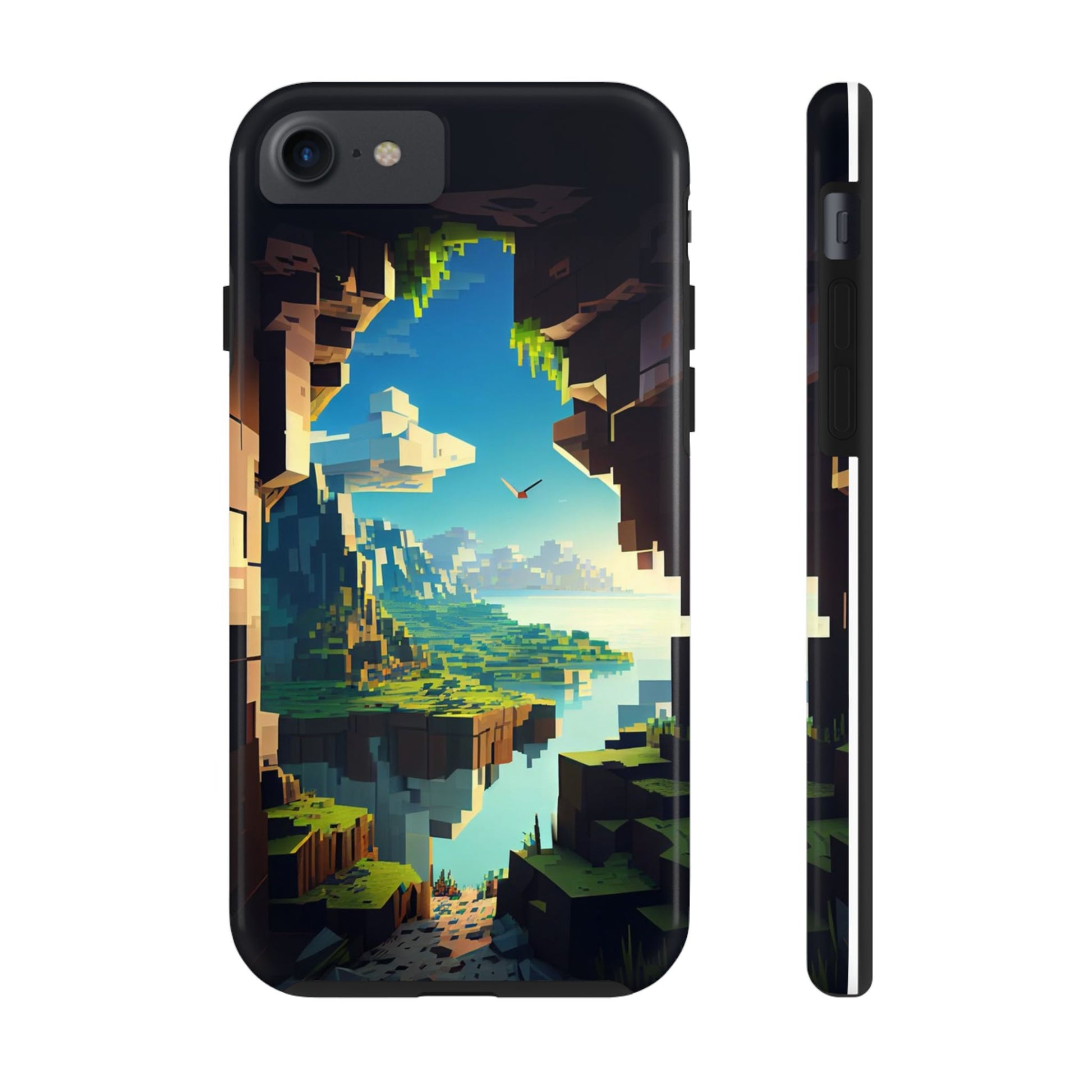 World of Minecraft Tough Phone Cases for Iphones & Samsung Phones Durable