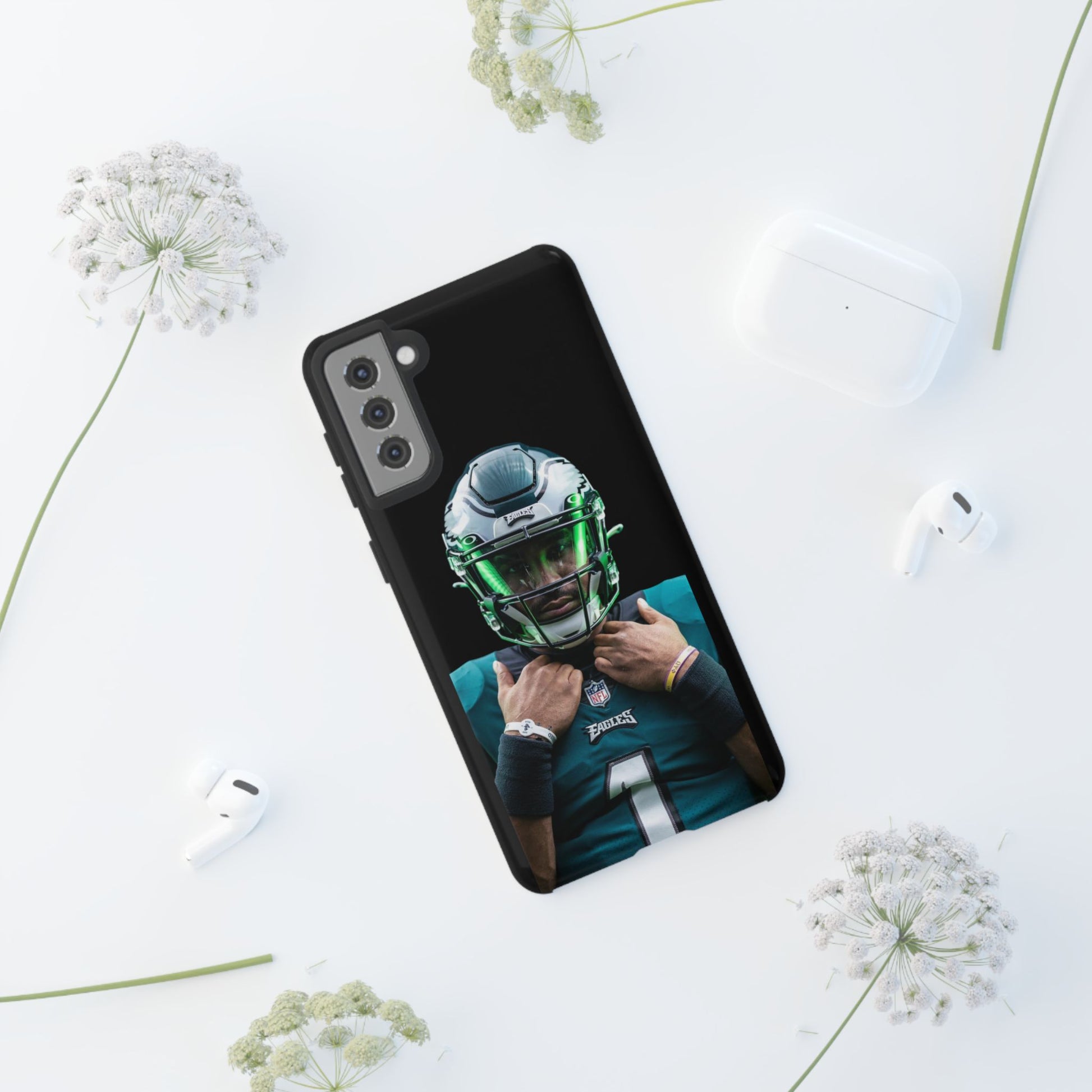 Eagles Football Jalen Hurts Tough Cases for iPhones, Samsung, and Pixel